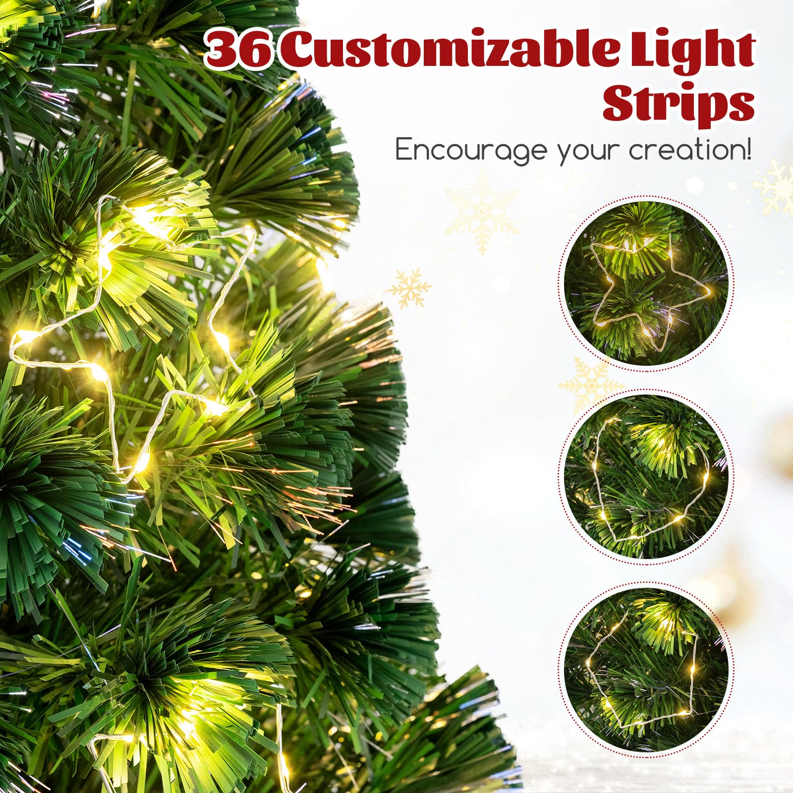 komfotteu-k-nstlicher-weihnachtsbaum-180-cm-mit-36-sternlichtern-230-spitzen image 3