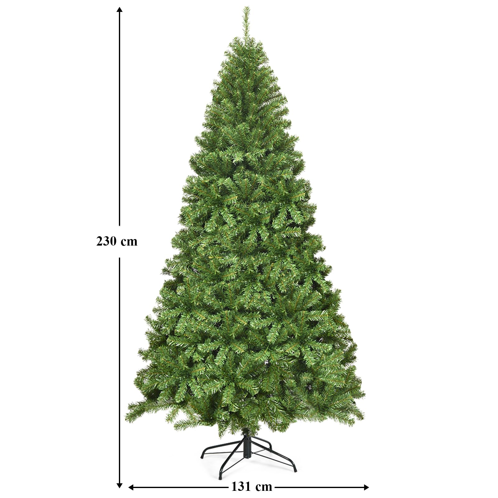 komfotteu-k-nstlicher-weihnachtsbaum-230-cm-gr-n-mit-1346-zweigen-schirm-ffnung image 3