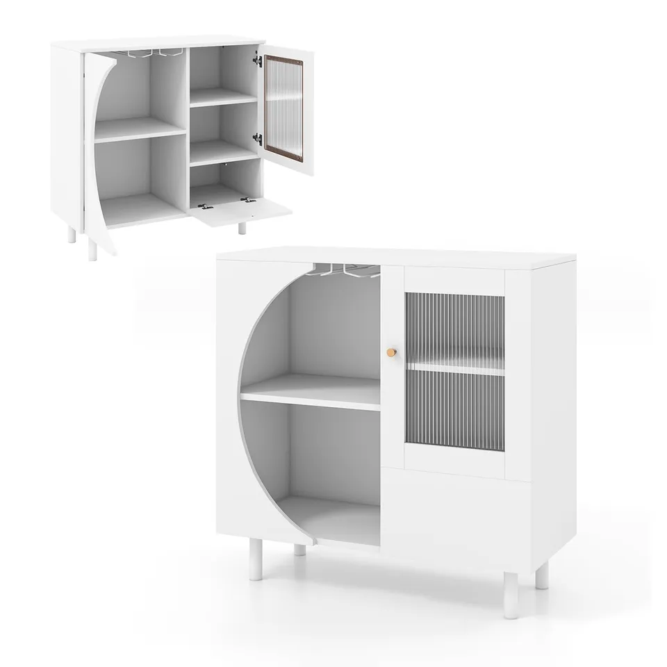 komfotteu-k-chenschrank-sideboard-wei-80-x-30-x-80-cm-mit-glast-r-und-glashalter image 1