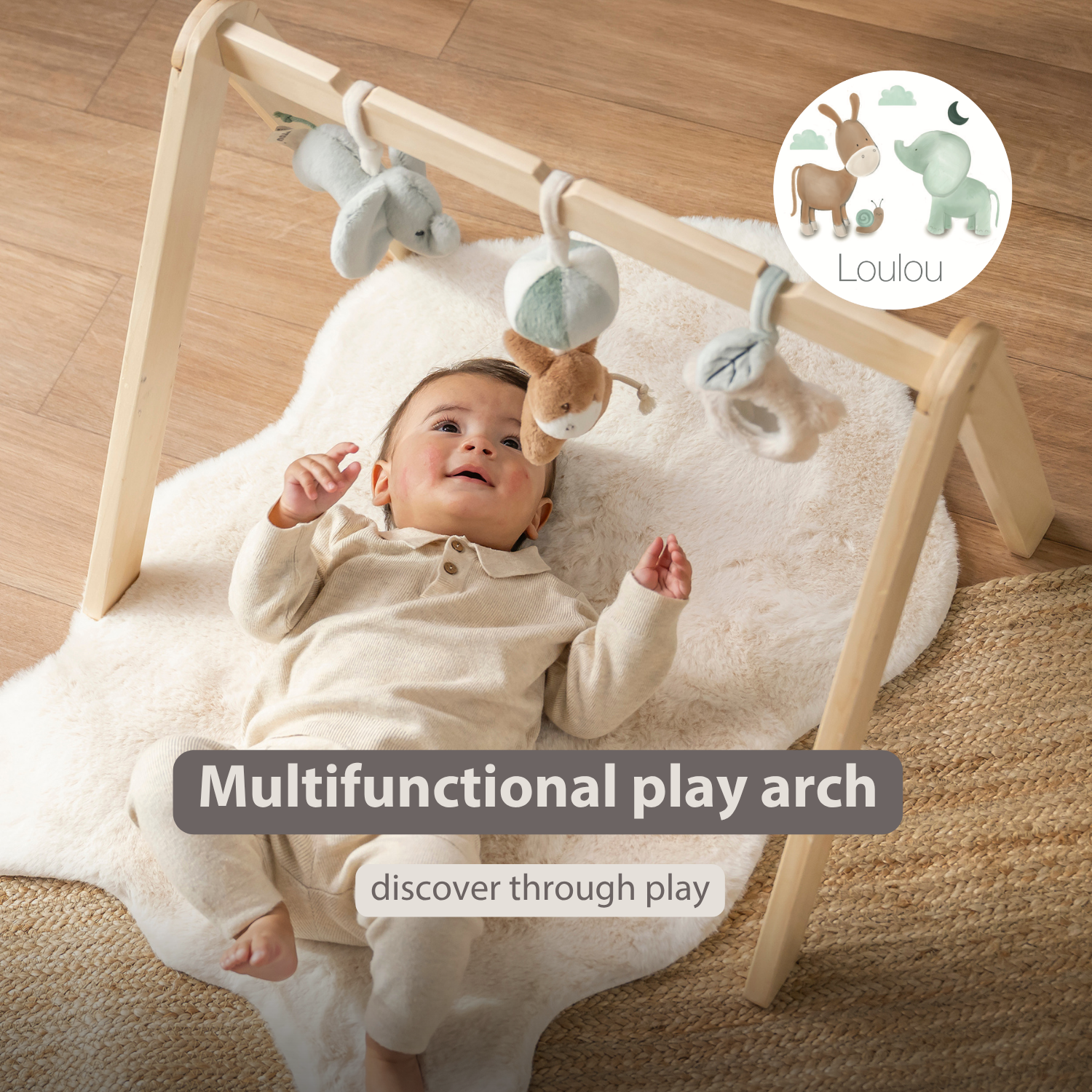 nattou-loulou-spielbogen-holz-mit-h-ngespielzeug-60-x-50-x-47-cm-sanfte-farben image 2