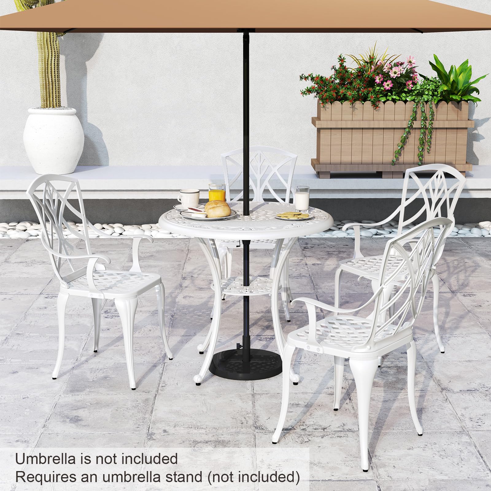 komfotteu-5-teiliges-gartenm-bel-set-aus-aluminium-bistrotisch-mit-schirmloch-4- image 2