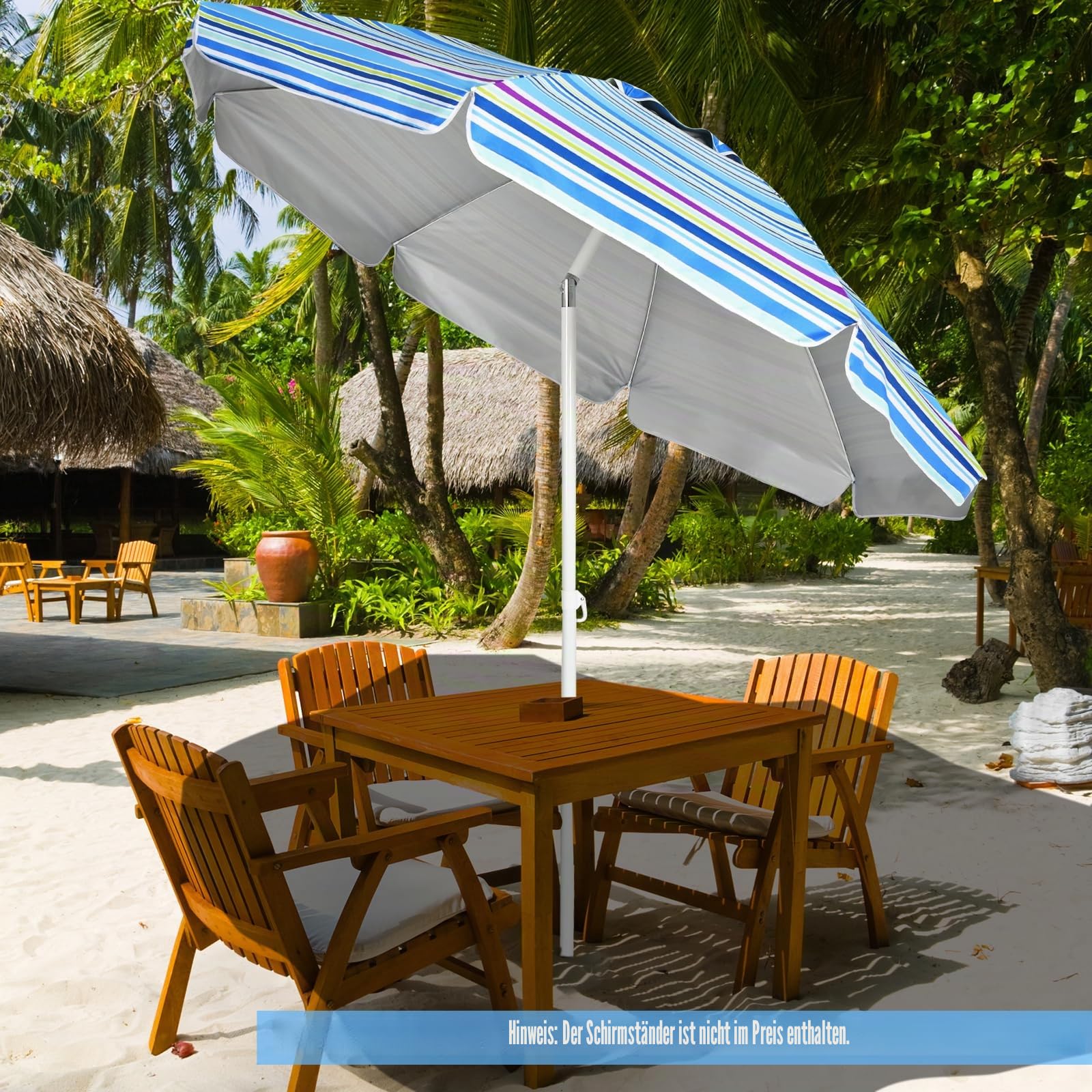 komfotteu-sonnenschirm-200-cm-strandschirm-mit-becherhalter image 7