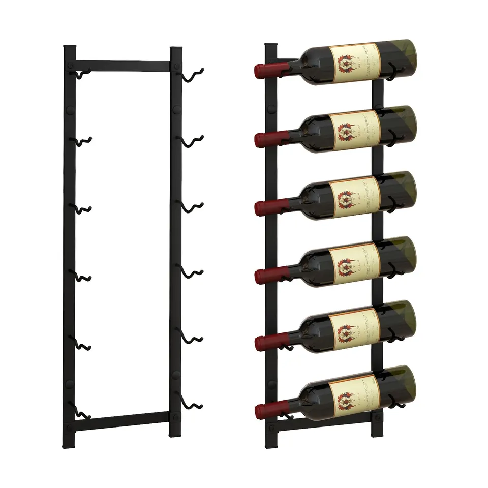 komfotteu-weinregal-wand-f-r-6-flaschen-metall-schwarz image 1
