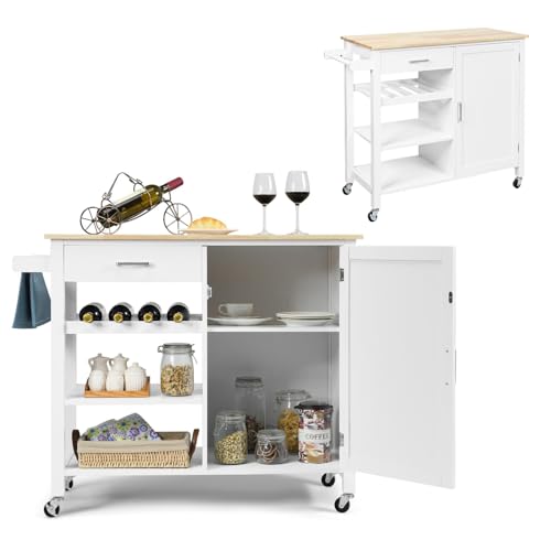 komfotteu-k-chenwagen-100x48x90cm-mit-arbeitsplatte-schublade-und-flaschenhalter image 8
