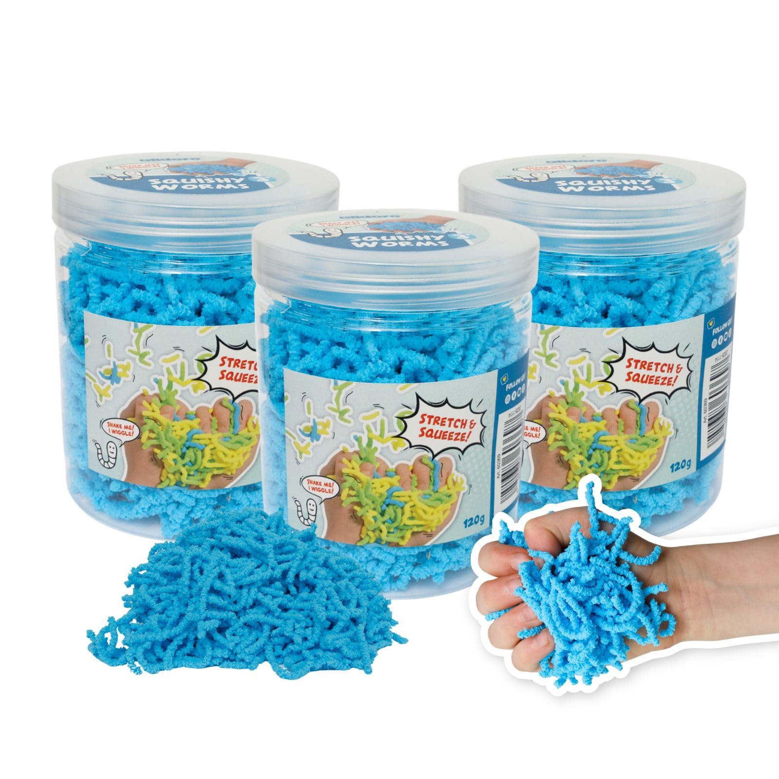 alldoro-squishy-worms-3er-set-motorikspielzeug-blau image 1
