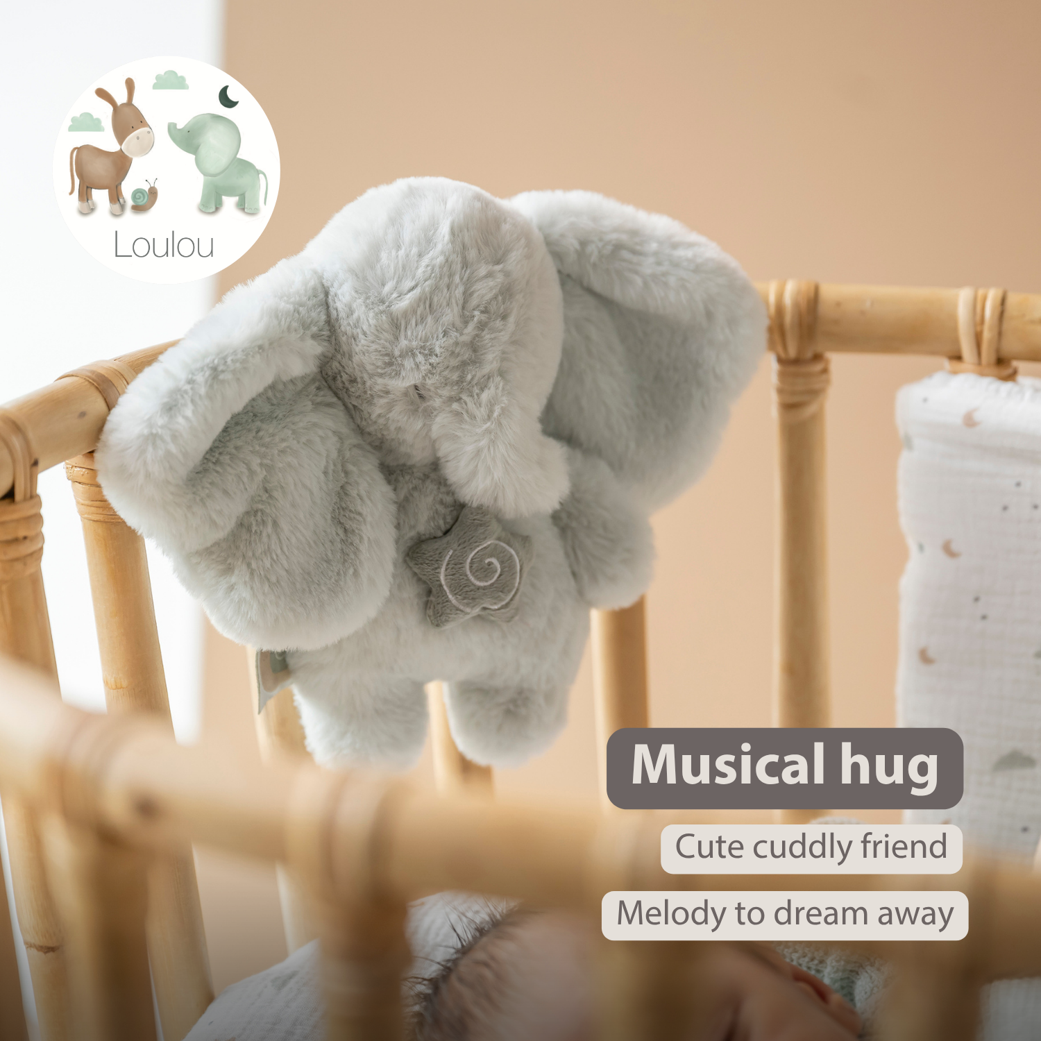 nattou-loulou-mini-spieluhr-elefant-20-cm-lindengr-n image 2