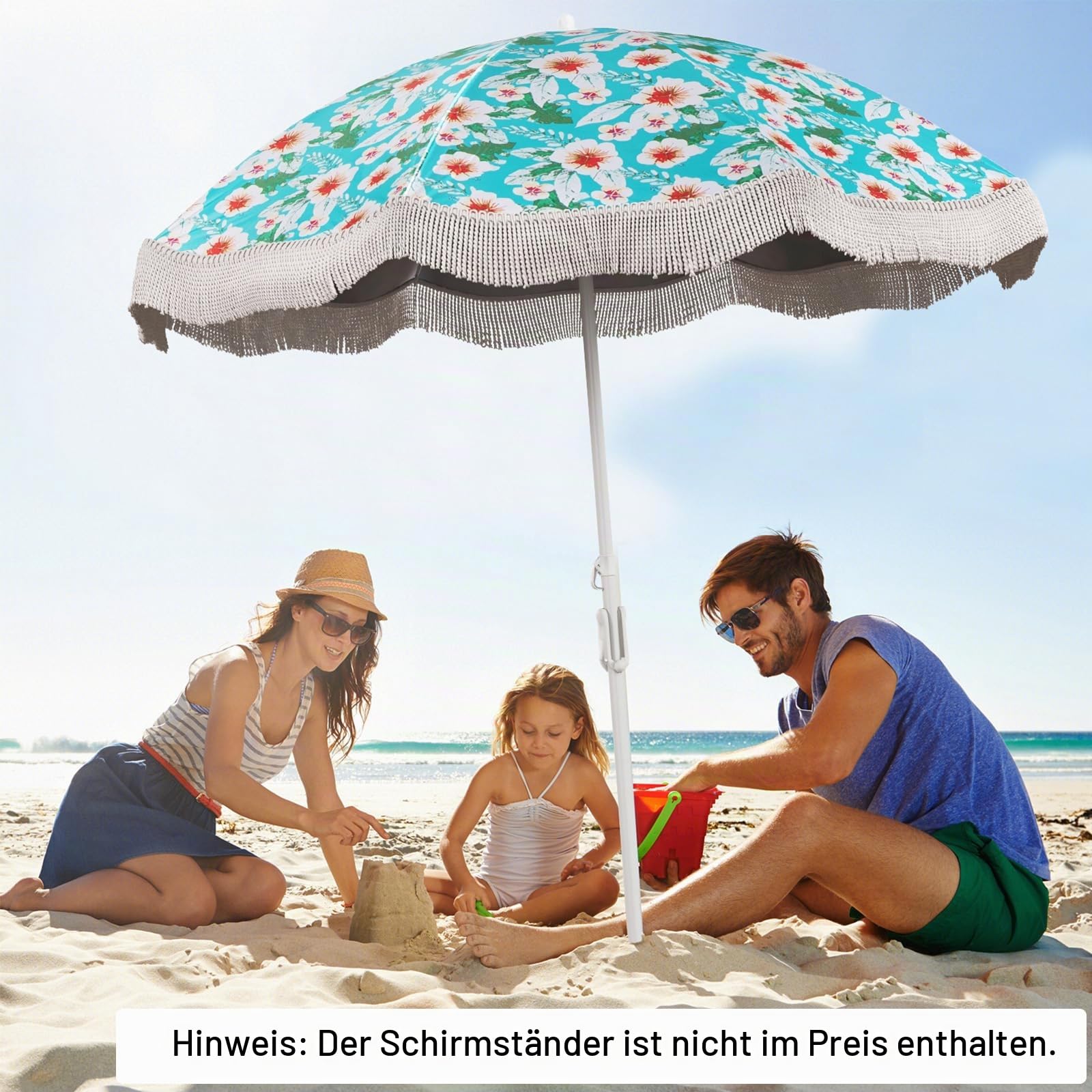 komfotteu-strandschirm-boho-200-cm-mit-fransen-und-tasche image 2