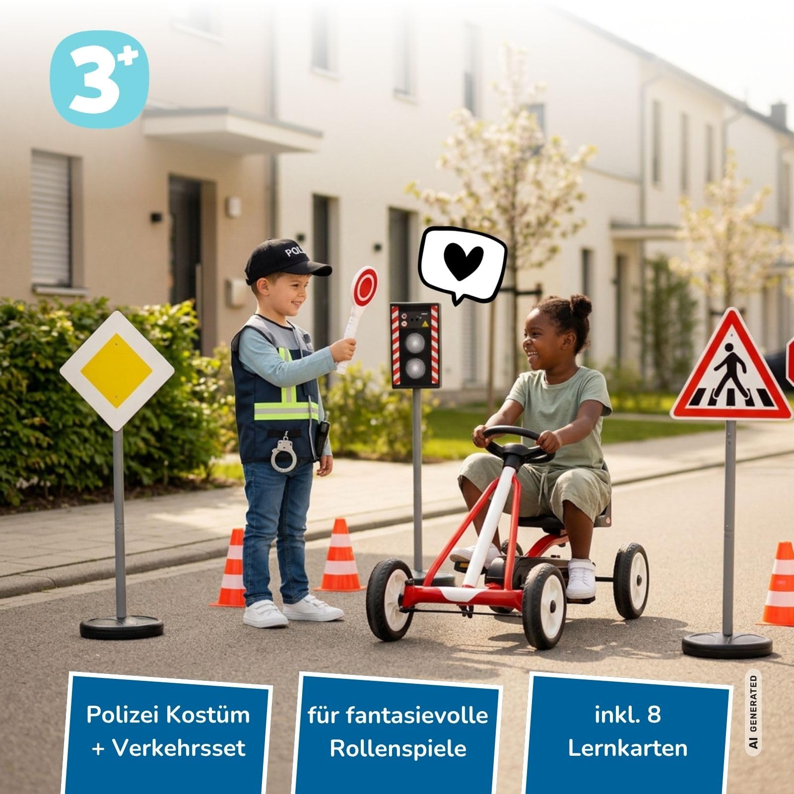 alldoro-xxl-verkehrsset-mit-10-schildern-ampel-blitzer-polizei-kost-m image 2