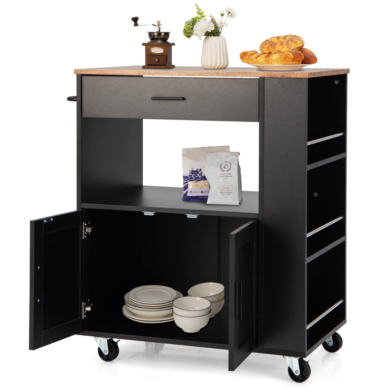 komfotteu-k-chenwagen-82x46x92-cm-mit-arbeitsplatte-und-gew-rzregalen-wei image 8