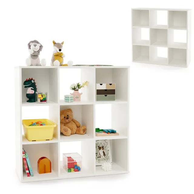 komfotteu-b-cherregal-9-f-cher-91x30x91-cm-wei-mit-kippschutz image 1