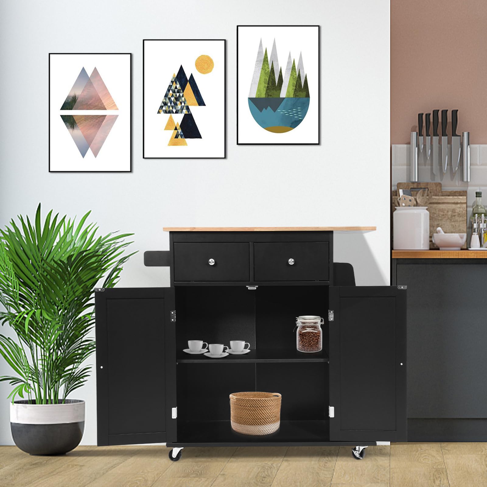 komfotteu-k-chenwagen-mit-arbeitsplatte-80x45-cm-k-cheninsel-auf-rollen-schwarz image 7