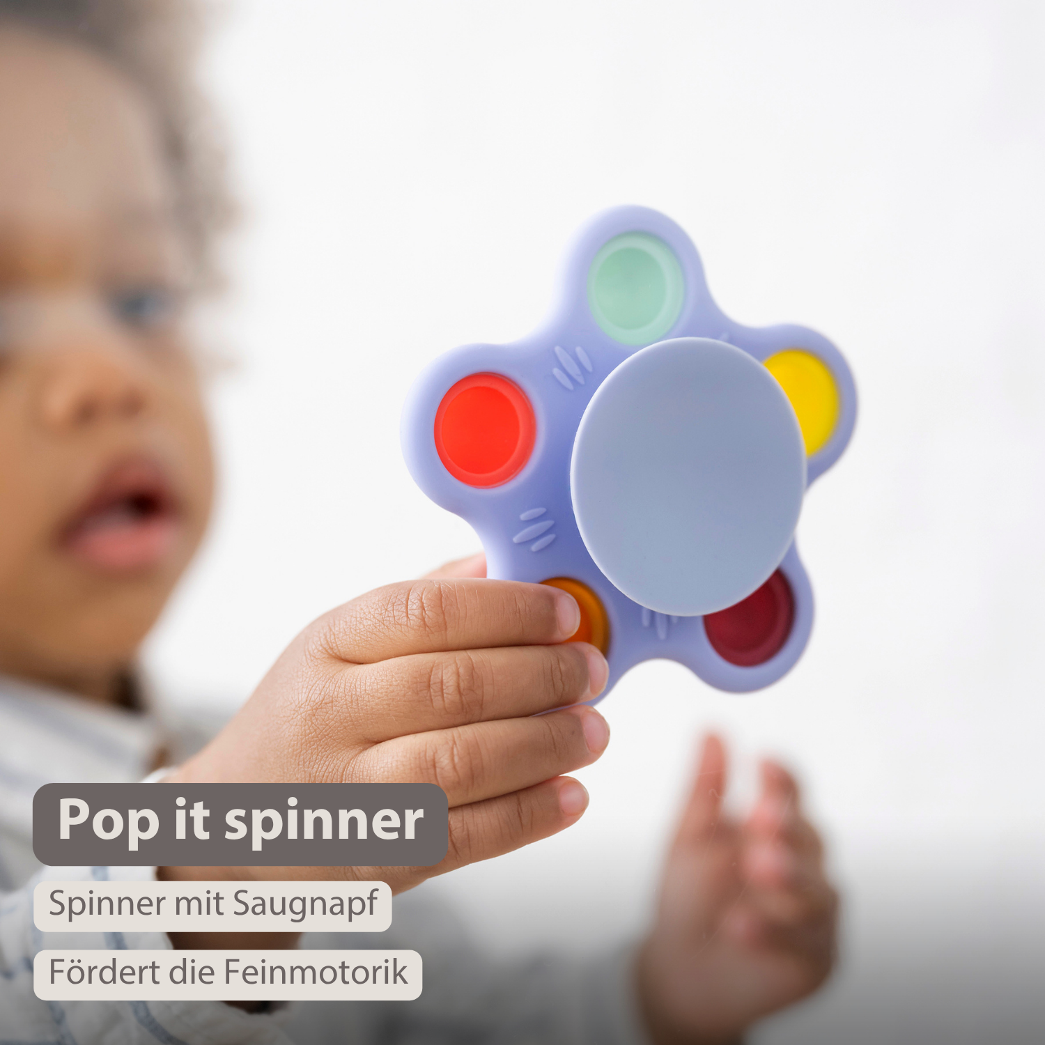 nattou-silikon-babyrassel-pop-it-spinner-9-cm-mit-saugnapf-mehrfarbig image 2