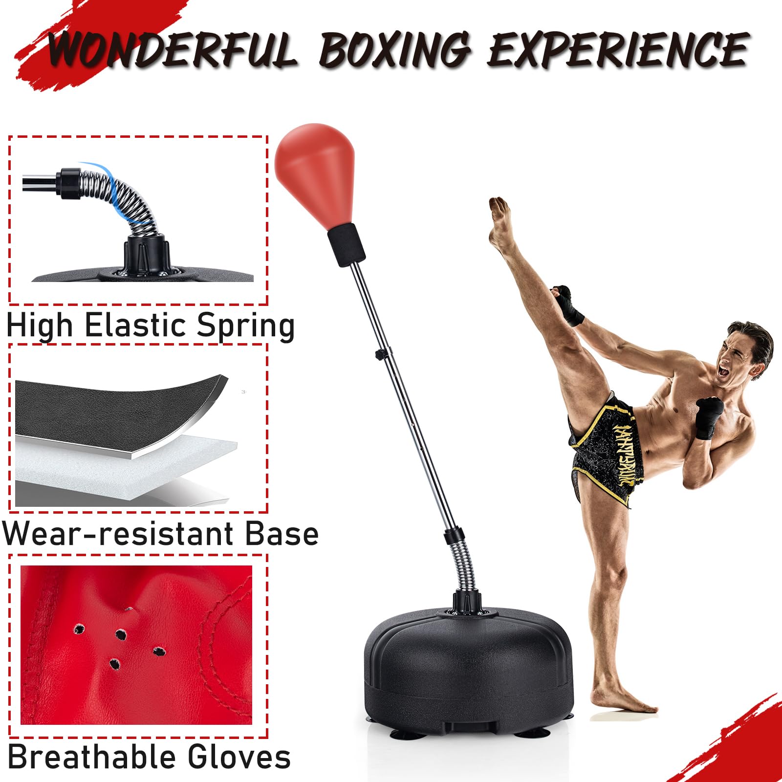 komfotteu-standboxsack-punchingball-auf-standfu-140-158-cm-mit-boxhandschuhen image 3