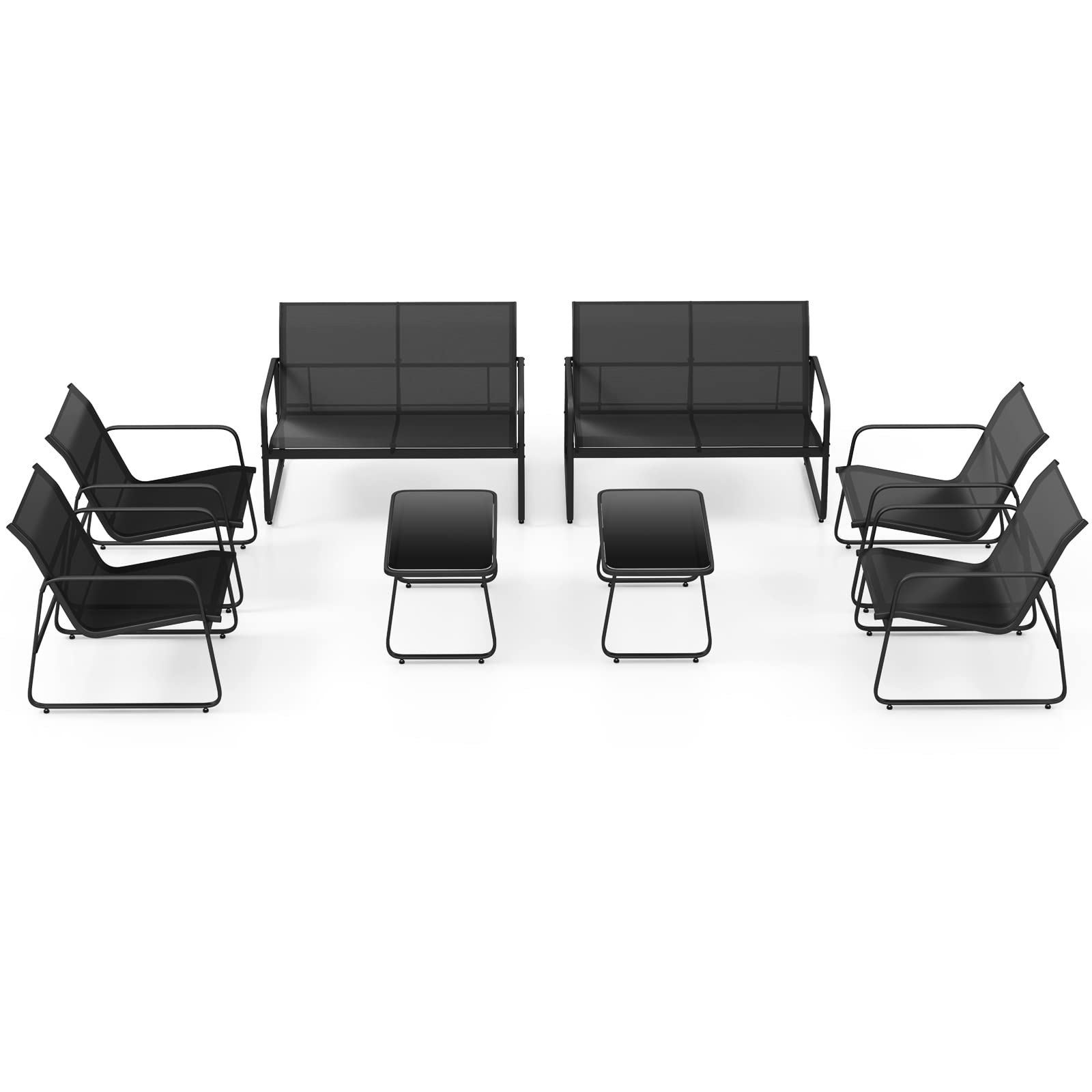 komfotteu-gartenm-bel-set-4-personen-textilene-mit-sofa-2-sesseln-und-couchtisch image 7