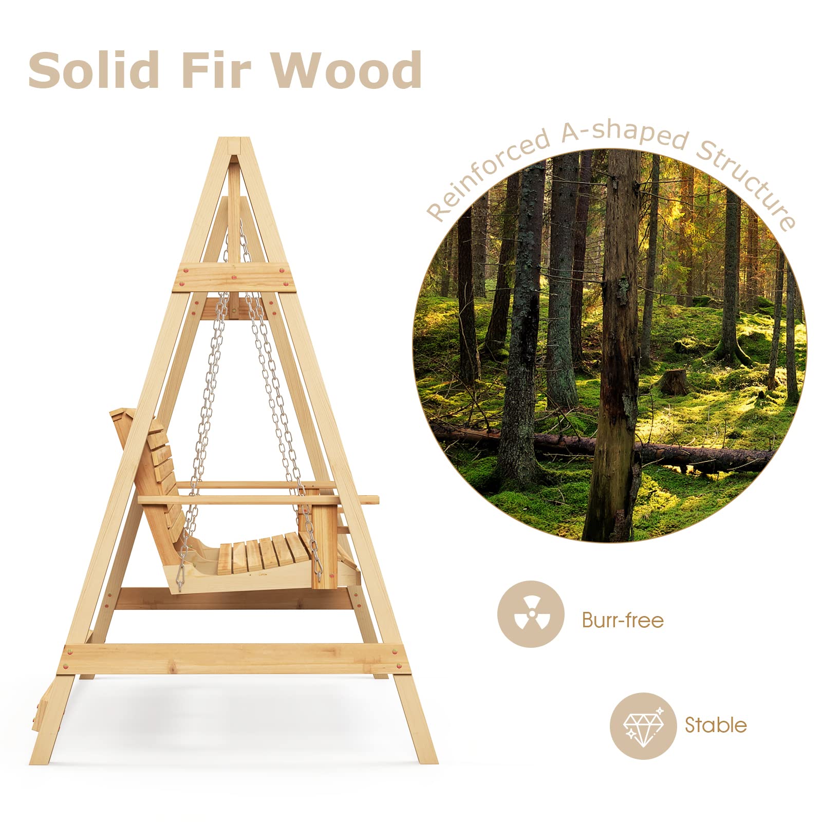 komfotteu-hollywoodschaukel-holz-2-sitzer-125x49-cm-bis-240-kg-natur image 3