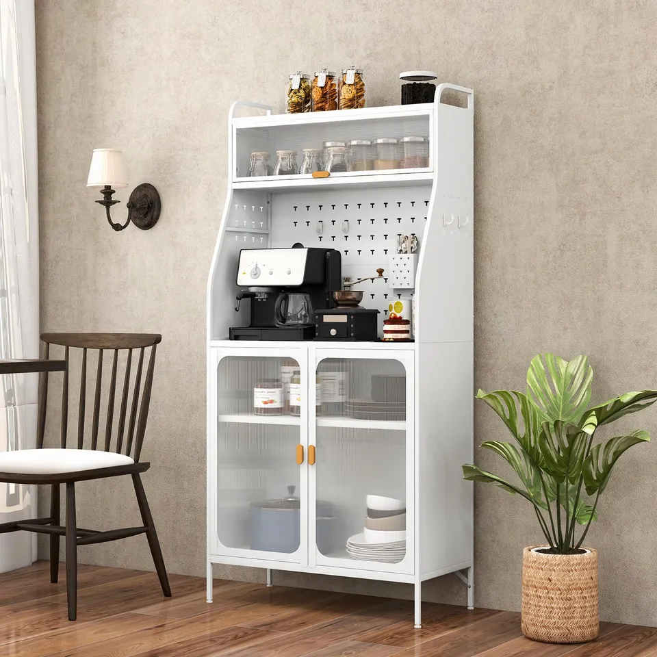 komfotteu-k-chenschrank-vorratsschrank-mit-glasst-ren-wei image 1