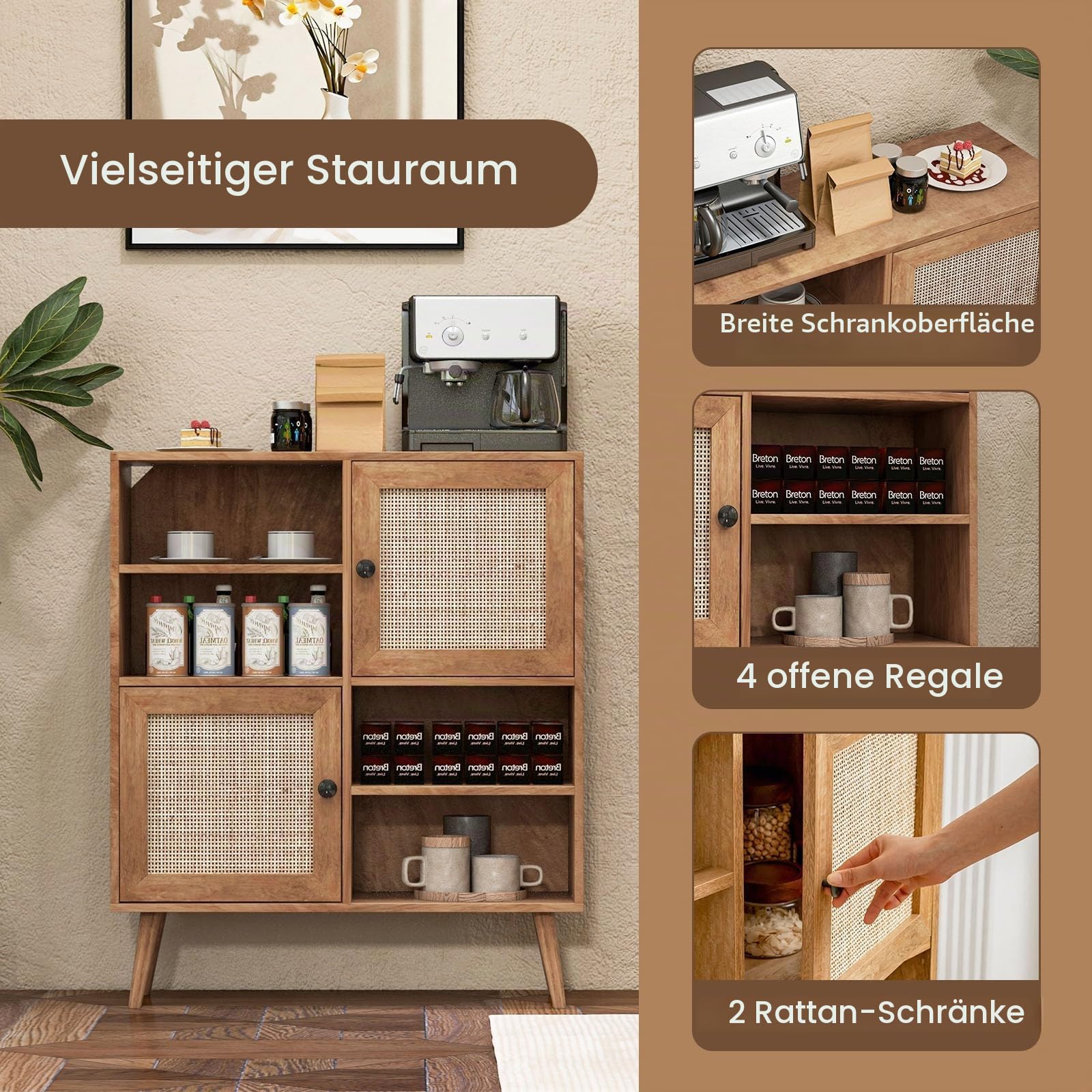 komfotteu-sideboard-rattan-80x29-5x97-cm-anrichte-beistellschrank-mit-t-ren image 5