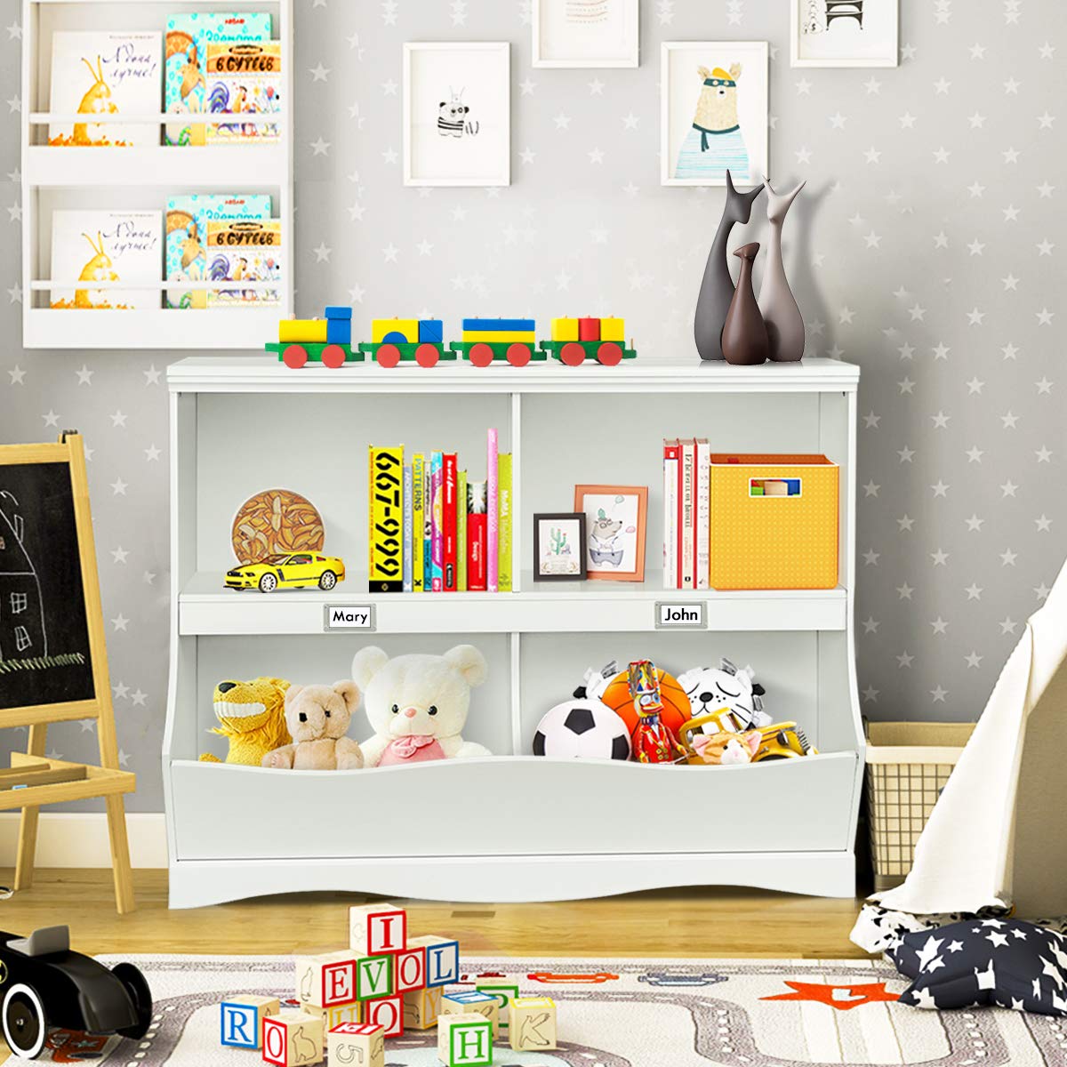 komfotteu-kinder-b-cherregal-gro-holz-spielzeugregal-105-5x39-5x84-cm-wei image 6
