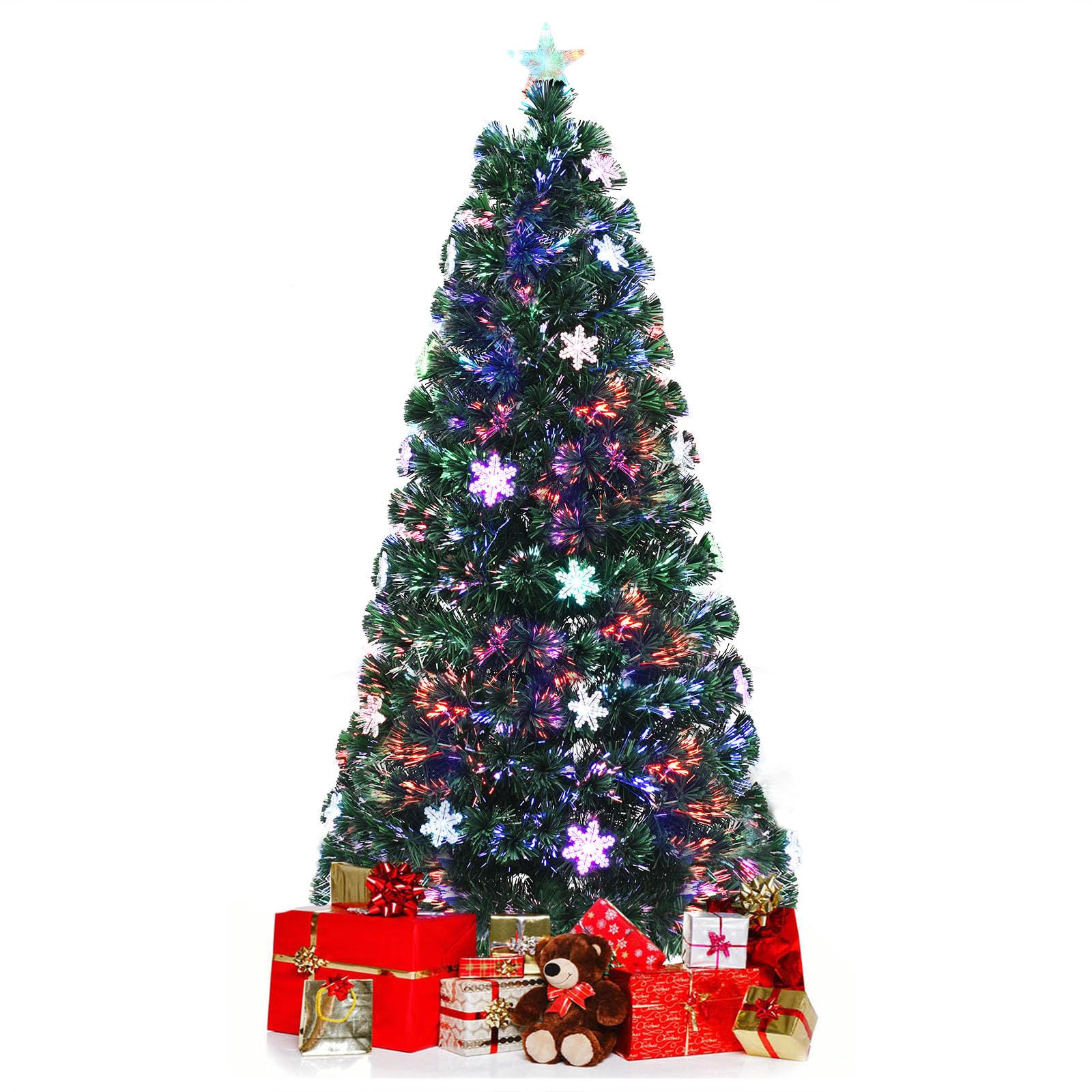 komfotteu-led-k-nstlicher-weihnachtsbaum-120-cm-tannenbaum-mit-sternspitze-farbw image 8