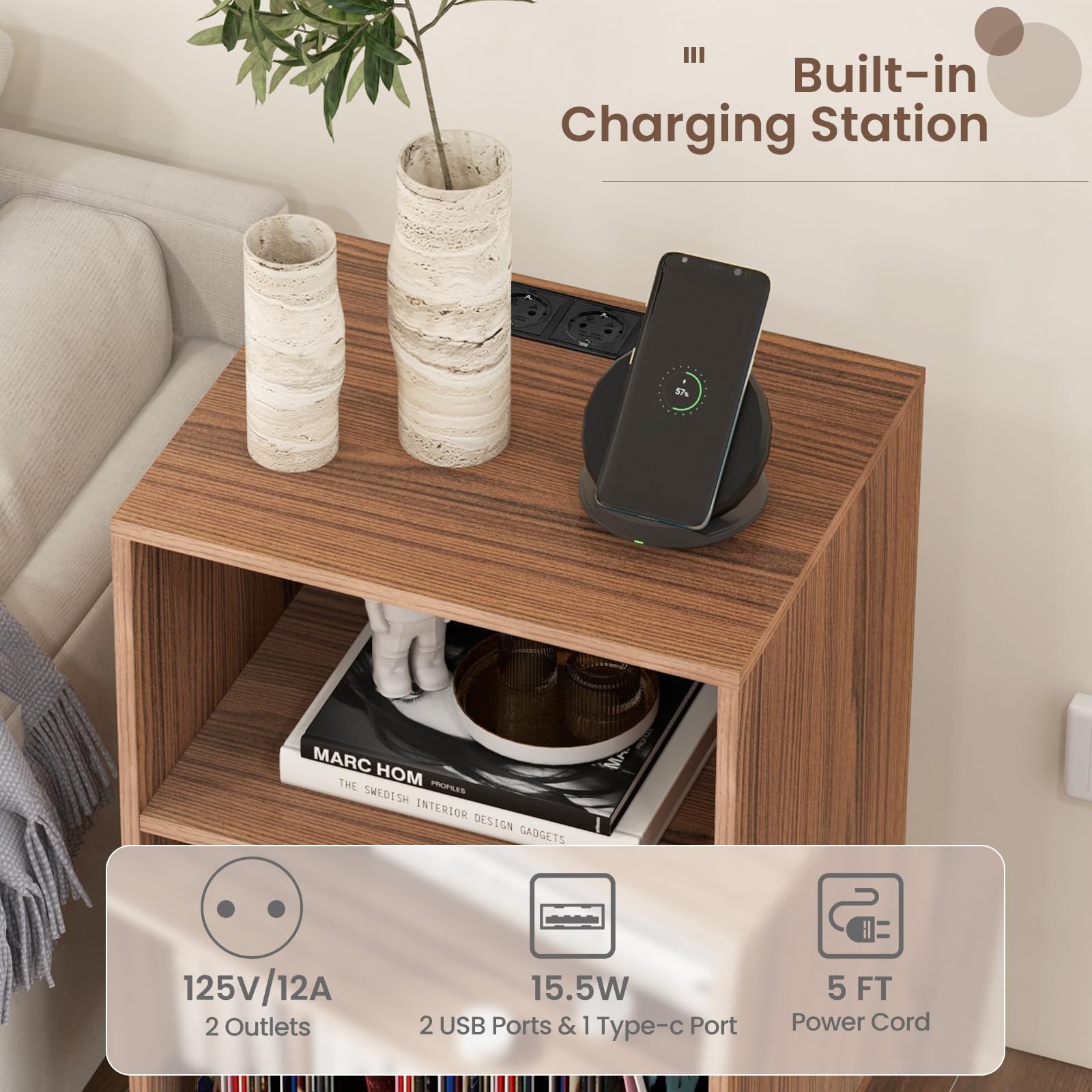 komfotteu-aktenschrank-braun-mit-ladestation-2-steckdosen-usb-typ-c image 5
