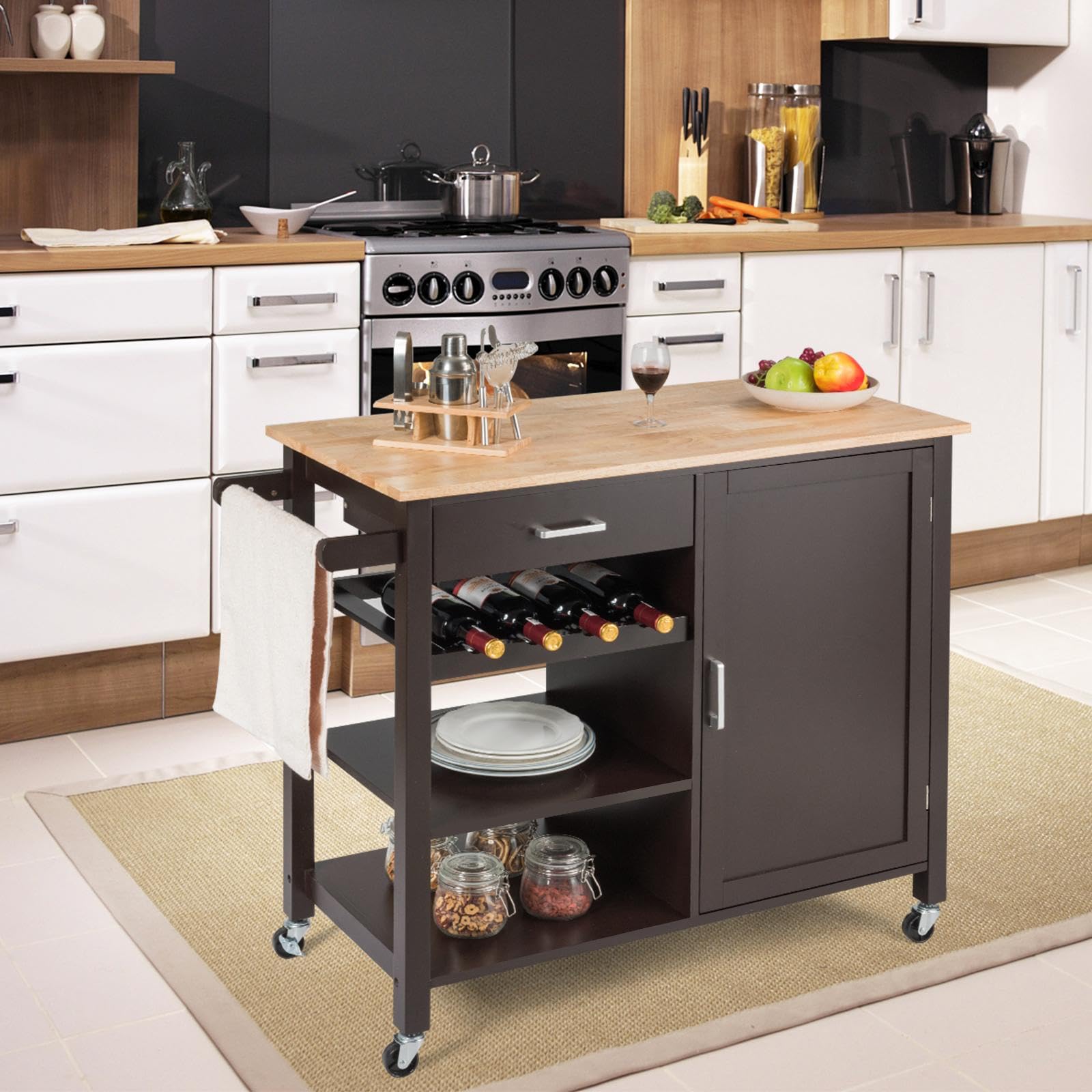 komfotteu-k-chenwagen-mit-arbeitsplatte-und-flaschenhalter-holz-100-x-48-x-90-cm image 2