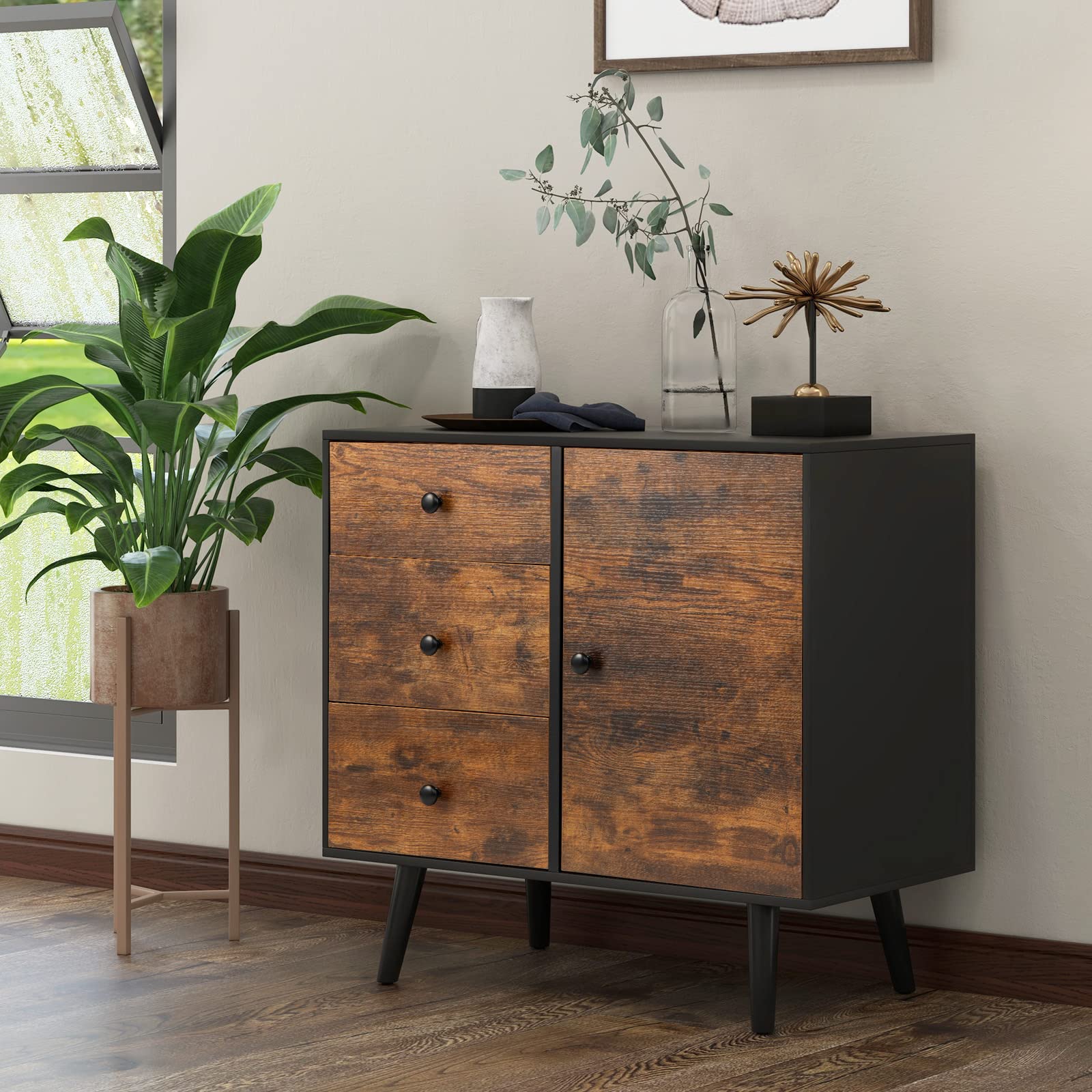 komfotteu-k-che-kommode-sideboard-73-x-40-x-76-5-cm-industrie-mit-3-schubladen image 7
