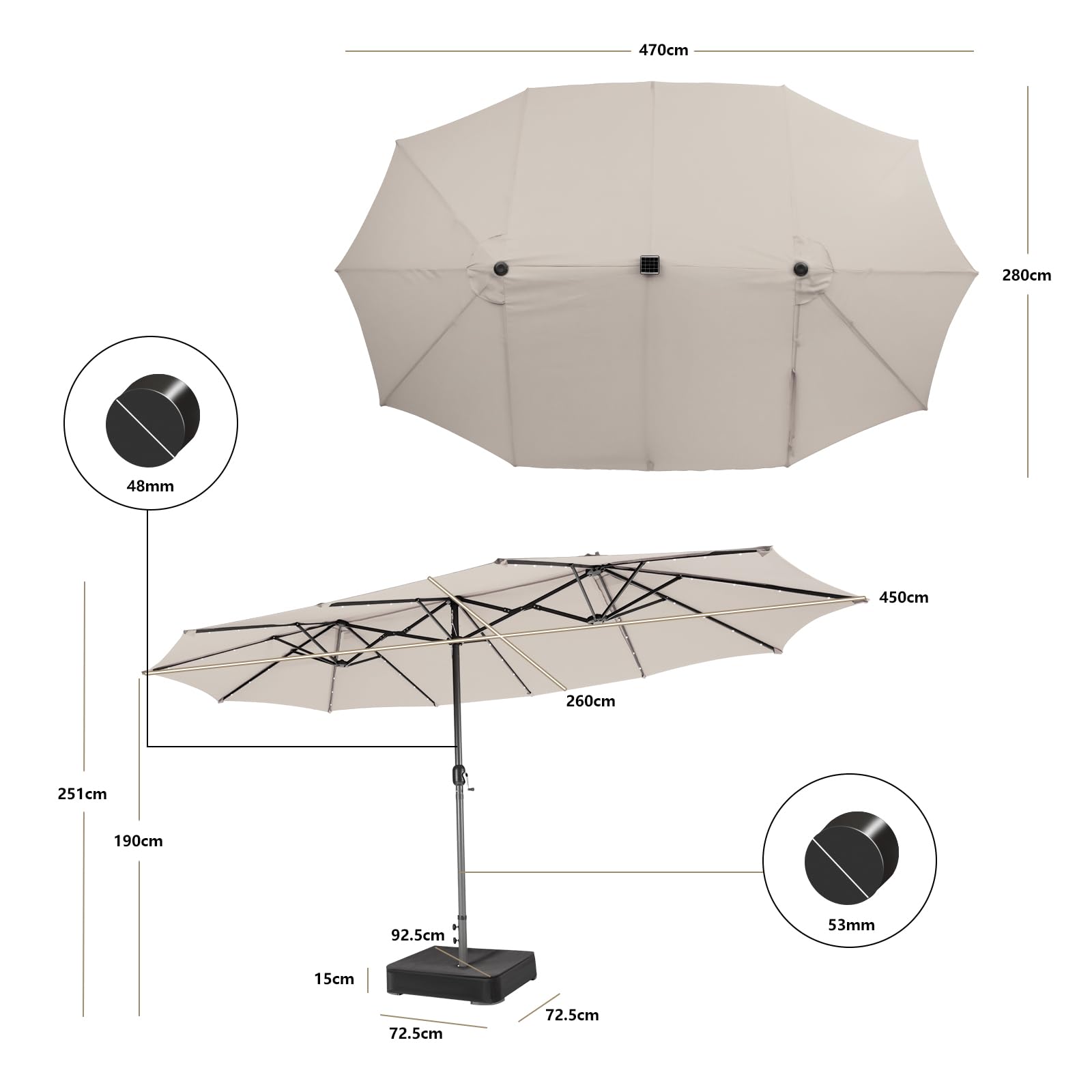 komfotteu-doppelsonnenschirm-450x260-cm-mit-48-led-solar-rechteckig image 7