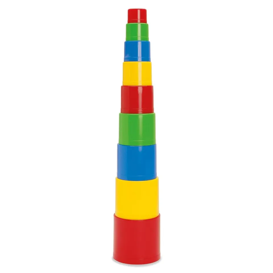 dantoy-5417-stapelbecher-9-teilig-stapelbarer-turm-10-x-10-x-51-cm image 1