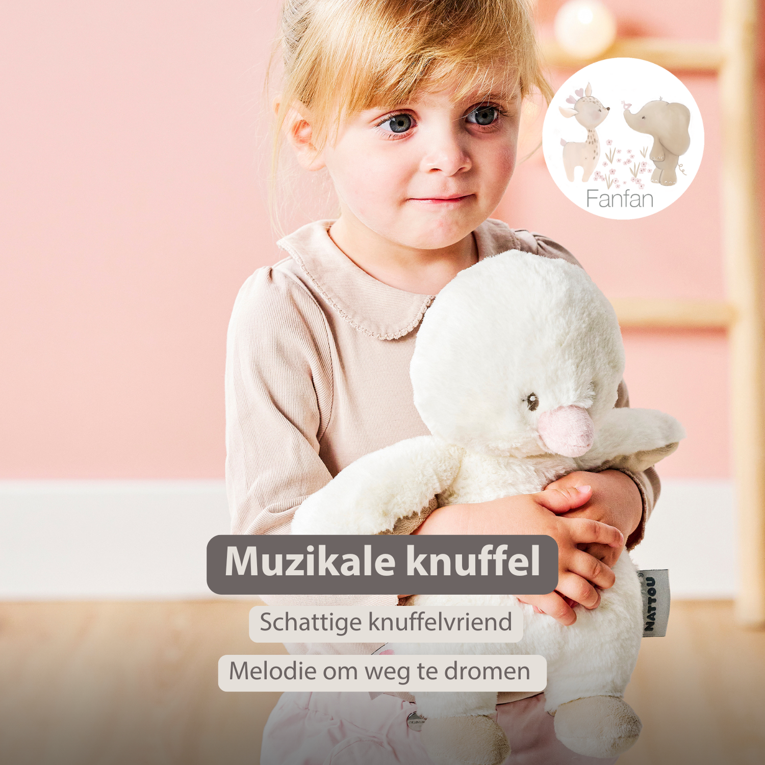 nattou-fanfan-musik-kuscheltier-ente-30-cm-offwhite image 2