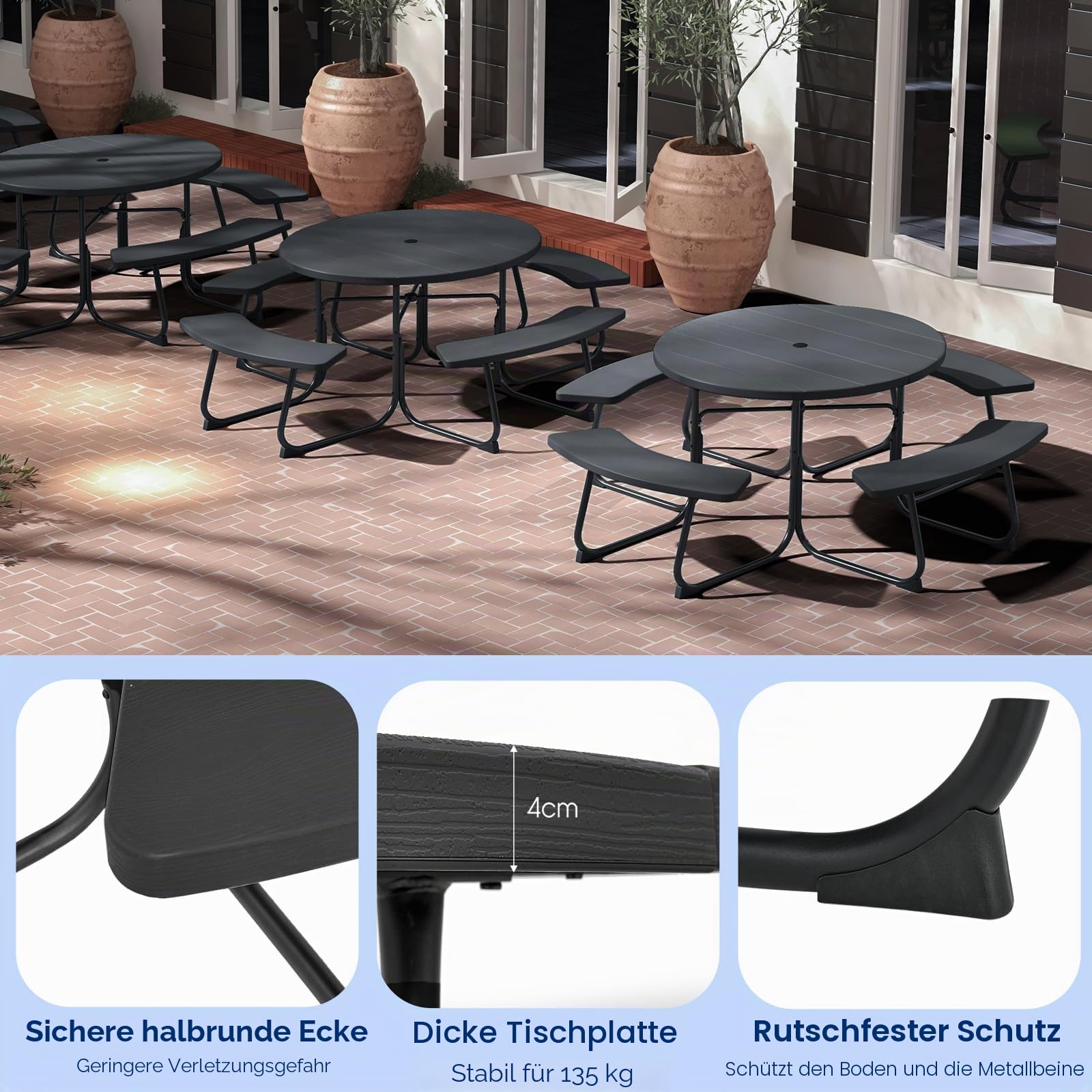 komfotteu-bierzeltgarnitur-schwarz-f-r-8-personen-mit-rundtisch-und-4-b-nken image 3