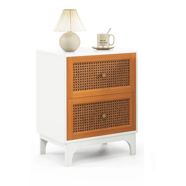 komfotteu-nachttisch-rattan-40x30x60-5-cm-2-schubladen image 1