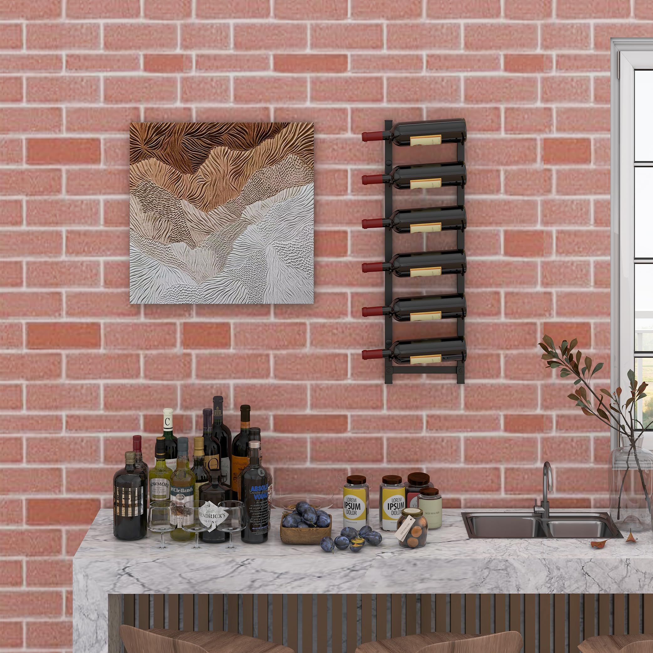 komfotteu-weinregal-wand-f-r-6-flaschen-metall-schwarz image 2