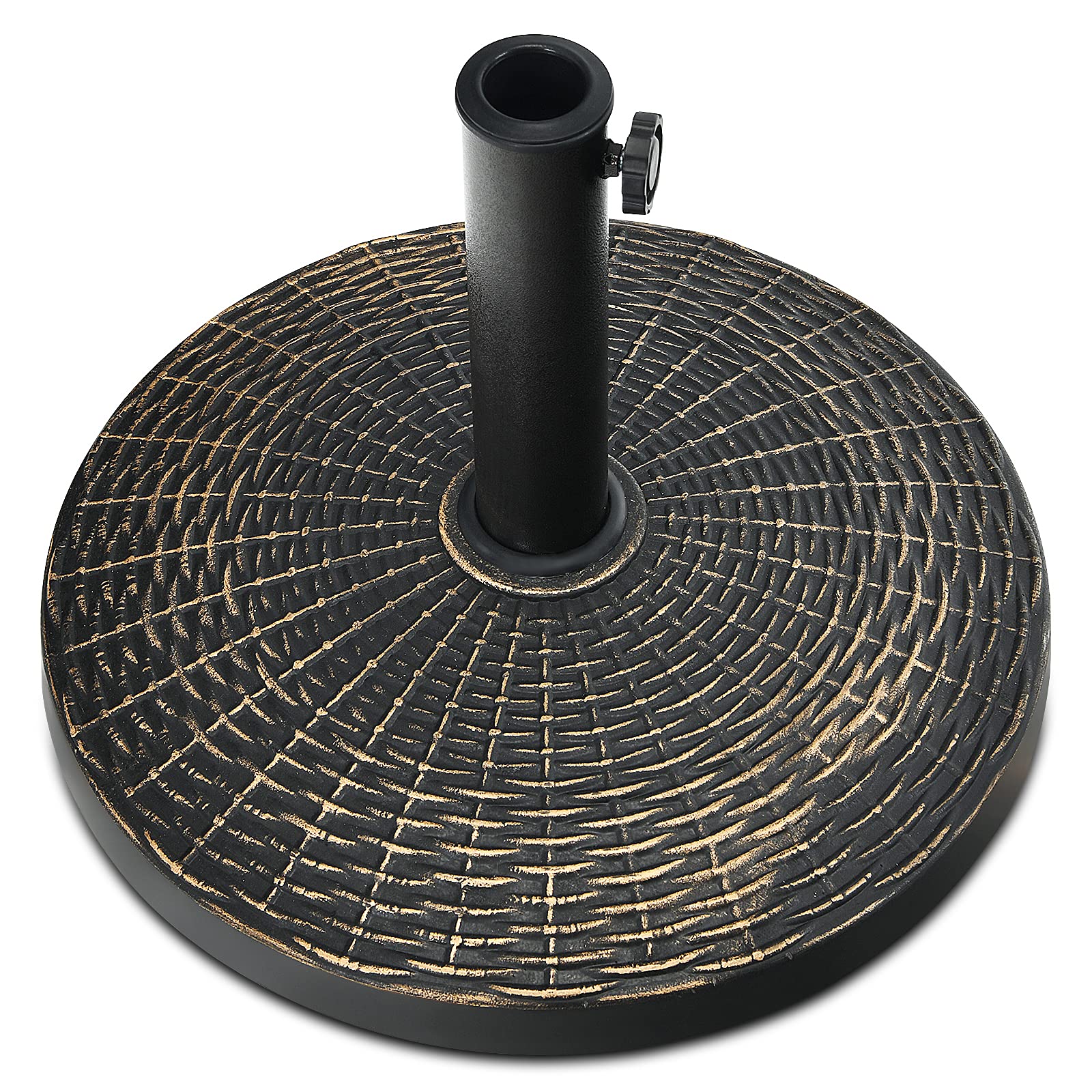 komfotteu-sonnenschirmst-nder-rund-10-kg-f-r-39-48-mm-schirmstock-mit-rattandesi image 1