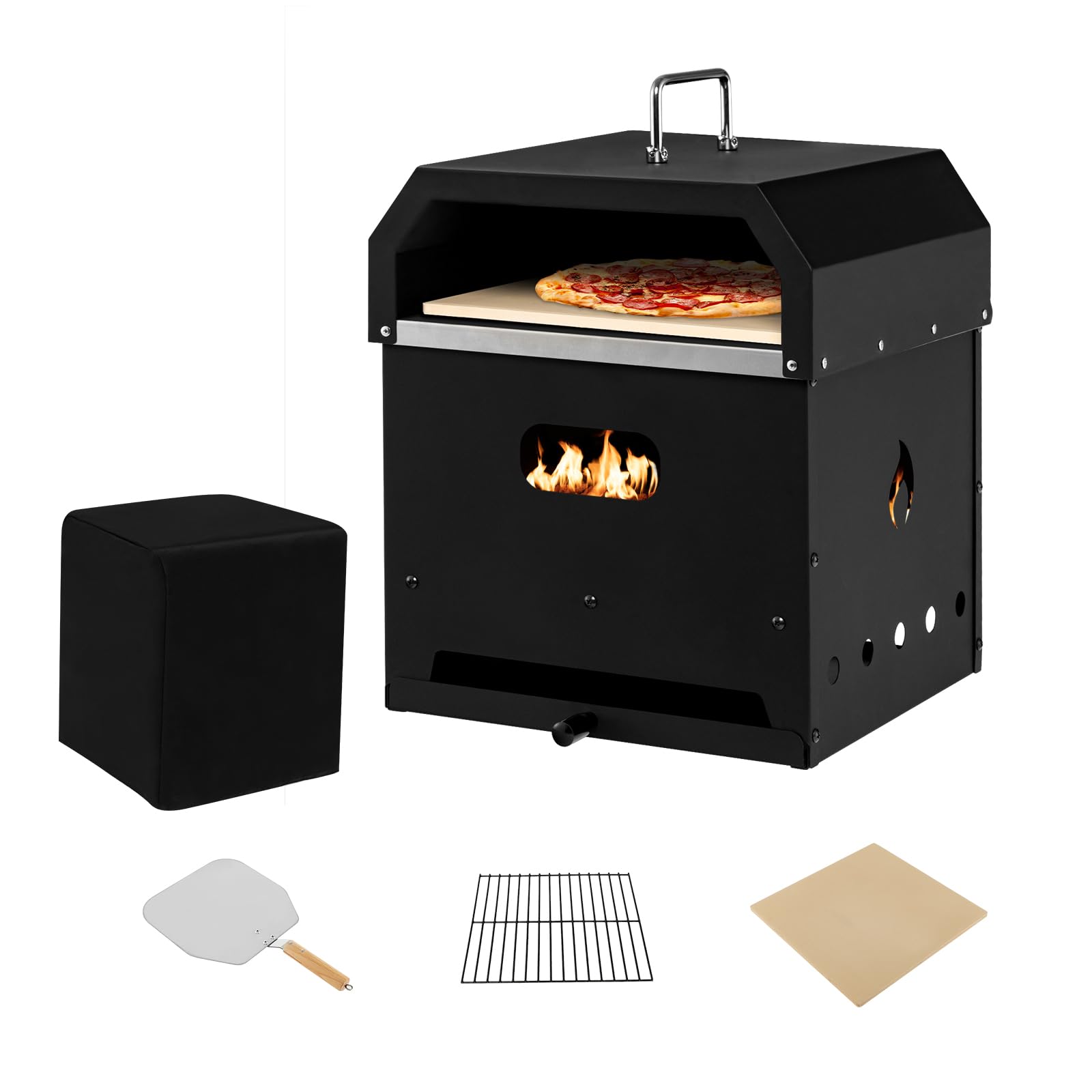 komfotteu-pizzaofen-4-in-1-outdoor-ofen-mit-pizzastein image 1