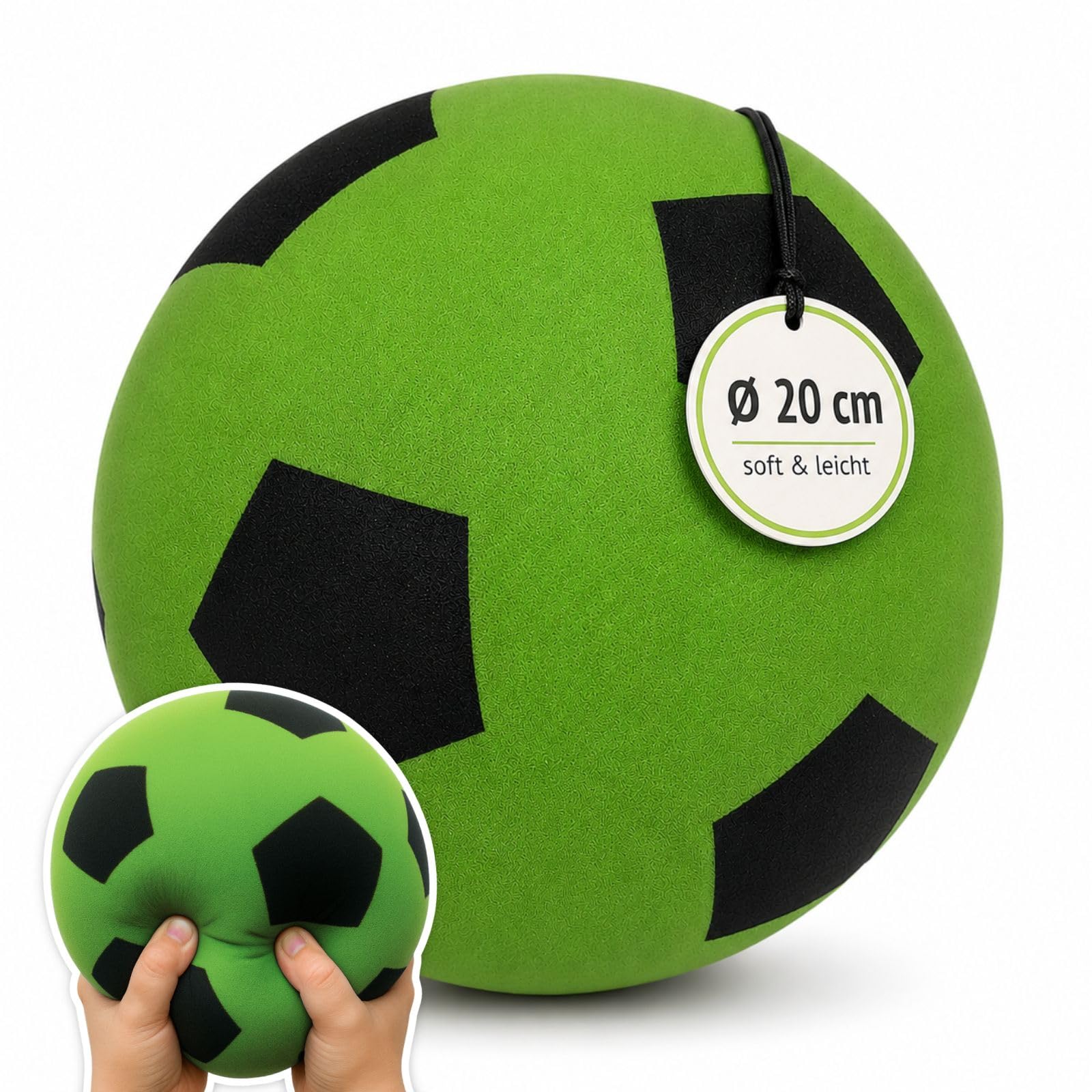 alldoro-soft-fu-ball-gr-n-20-cm-extra-weicher-schaumstoffball image 1