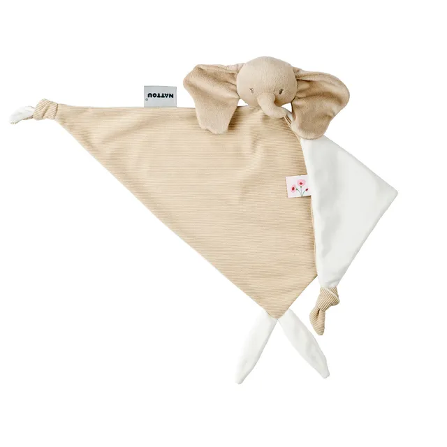 nattou-fanfan-baby-kuscheldecke-doudou-elefant-65-x-40-cm-sand image 1