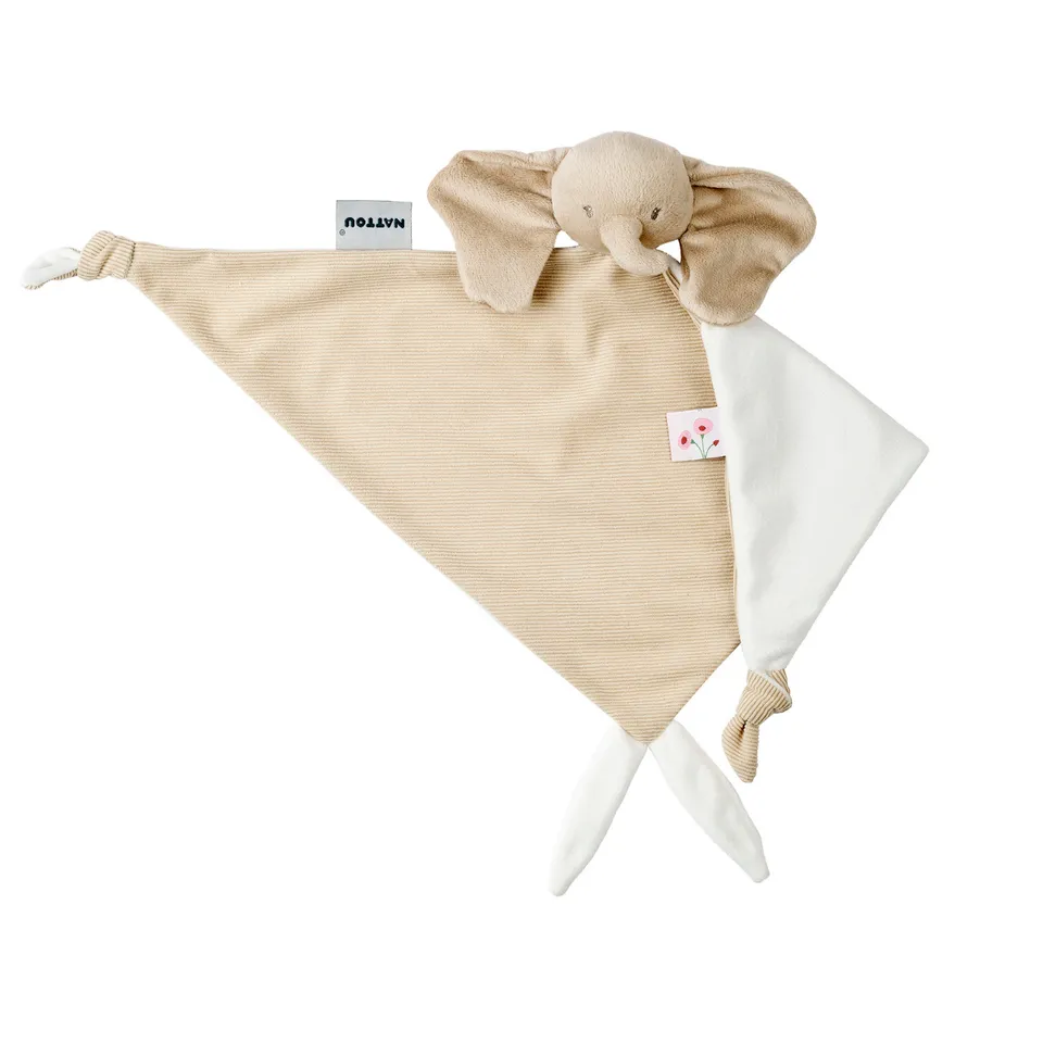 nattou-fanfan-baby-kuscheldecke-doudou-elefant-65-x-40-cm-sand image 1