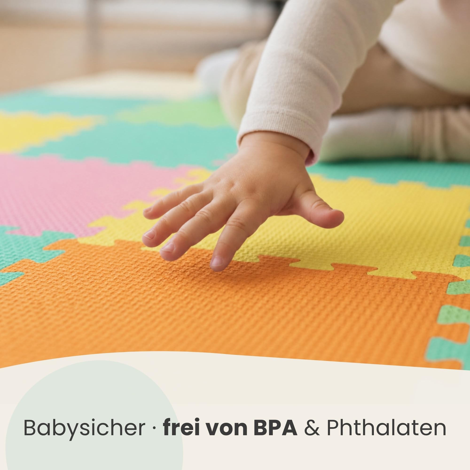 littletom-spielmatte-baby-puzzlematte-18-teilig-30x30-cm-mint-rosa image 4