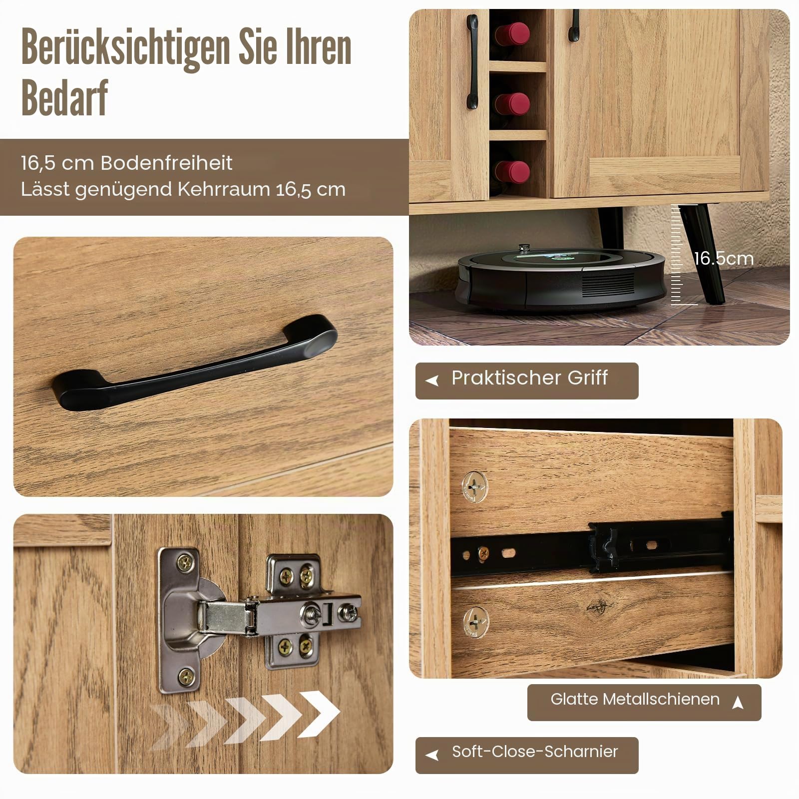 komfotteu-weinschrank-sideboard-90x40x79cm-f-r-6-flaschen-natur image 4