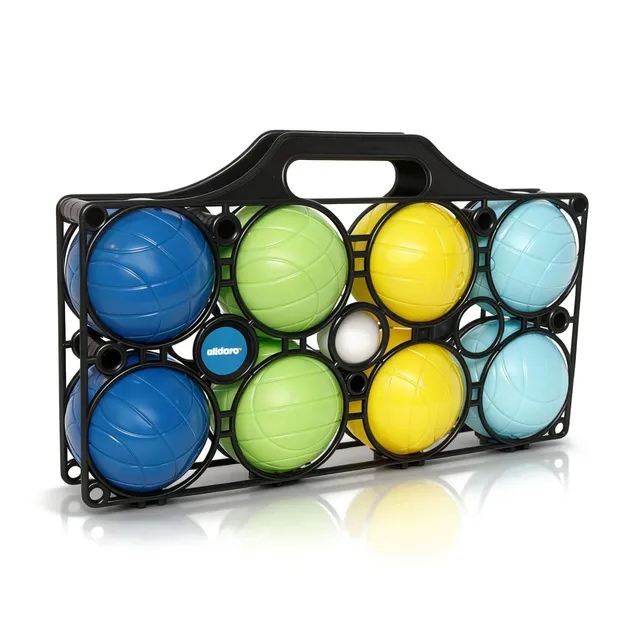 alldoro-boccia-spiel-boule-set-mit-8-kugeln-8-cm-und-tragekorb image 1