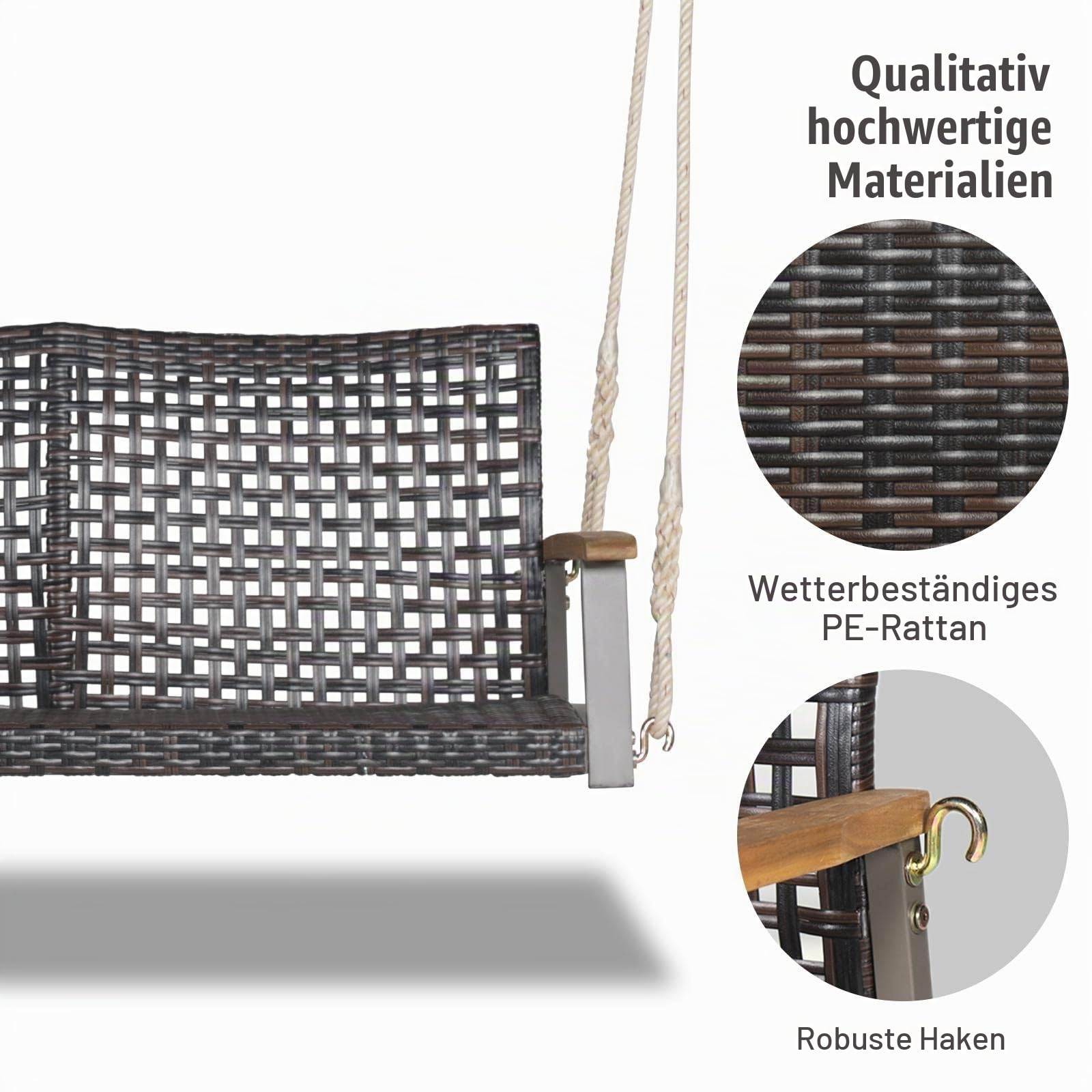 komfotteu-h-ngebank-aus-rattan-f-r-2-personen-bis-360-kg-mit-akazienholzgel-nder image 5