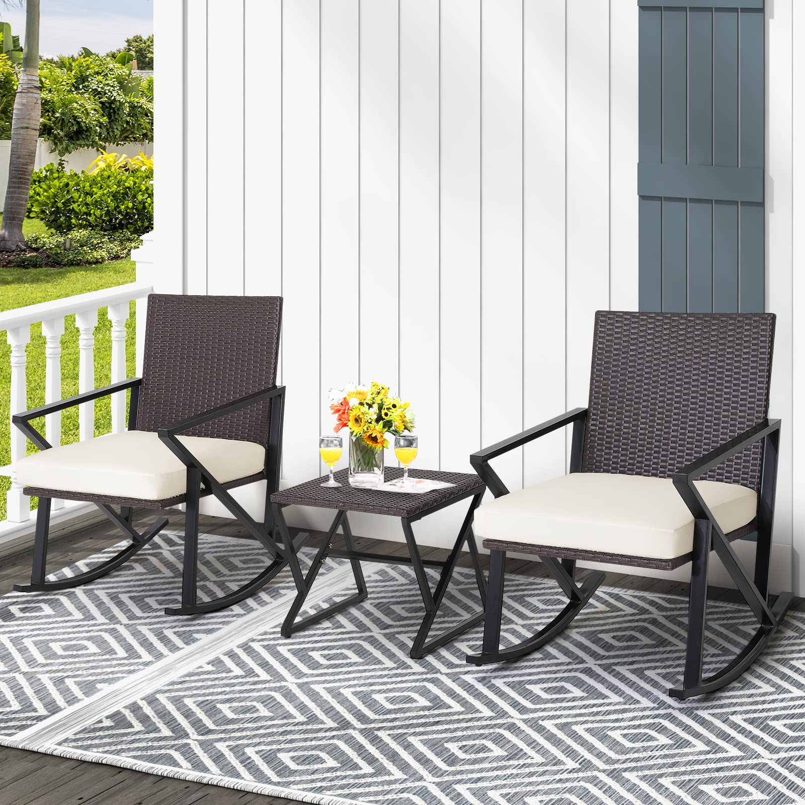 komfotteu-rattan-bistroset-3-tlg-mit-2-schaukelst-hlen-und-tisch image 2