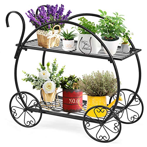 komfotteu-blumenst-nder-metall-pflanzwagen-mit-4-r-dern-und-2-griffen-67x34x60-c image 8