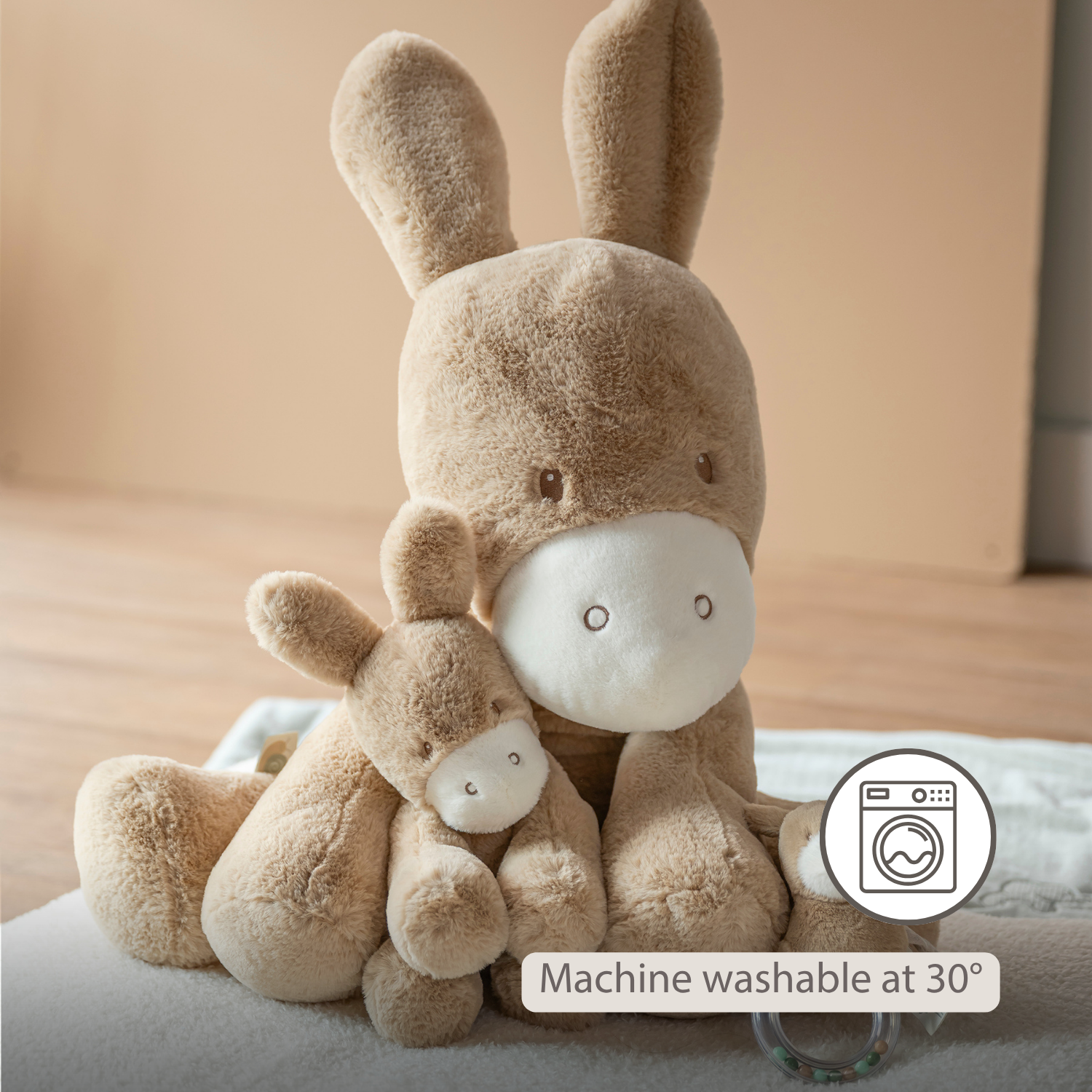 nattou-loulou-kuscheltier-esel-maxi-60-cm-karamell image 4