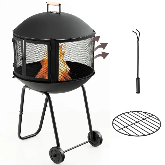 komfotteu-feuerstelle-sph-risch-mit-rollen-griff-schwarz-56-x-108-cm-mit-sch-rha image 1