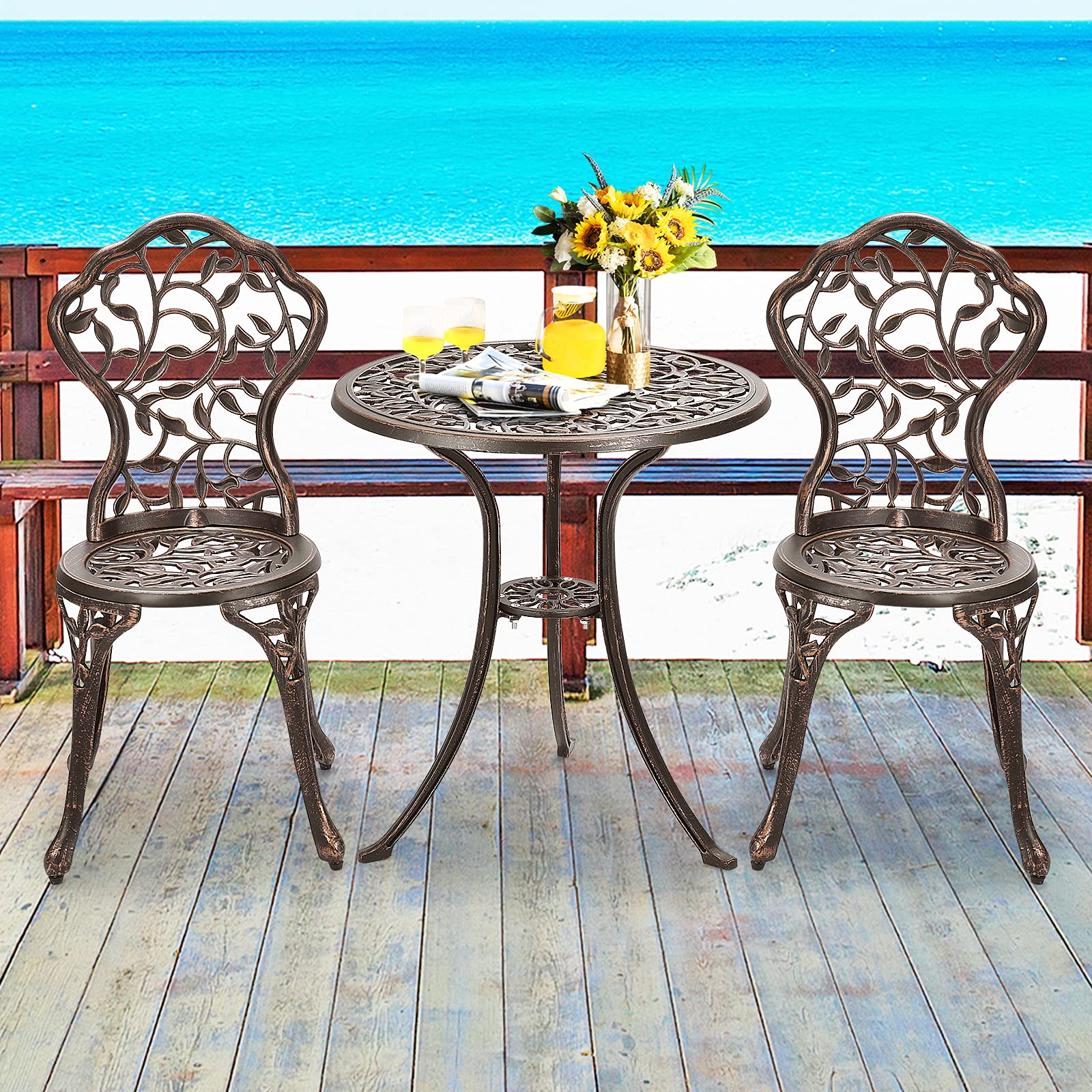 komfotteu-bistro-set-3-teilig-aus-aluminiumguss-mit-blattmuster image 7