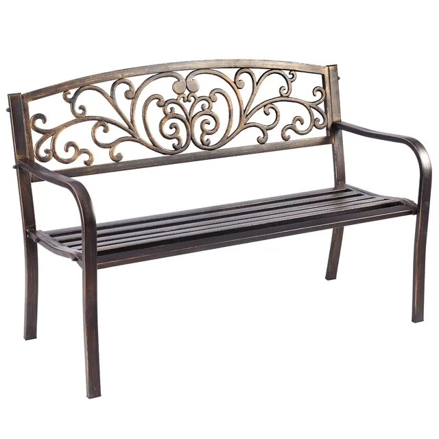 komfotteu-gartenbank-metall-antik-bronze-127x60x85-cm-bis-280-kg image 1
