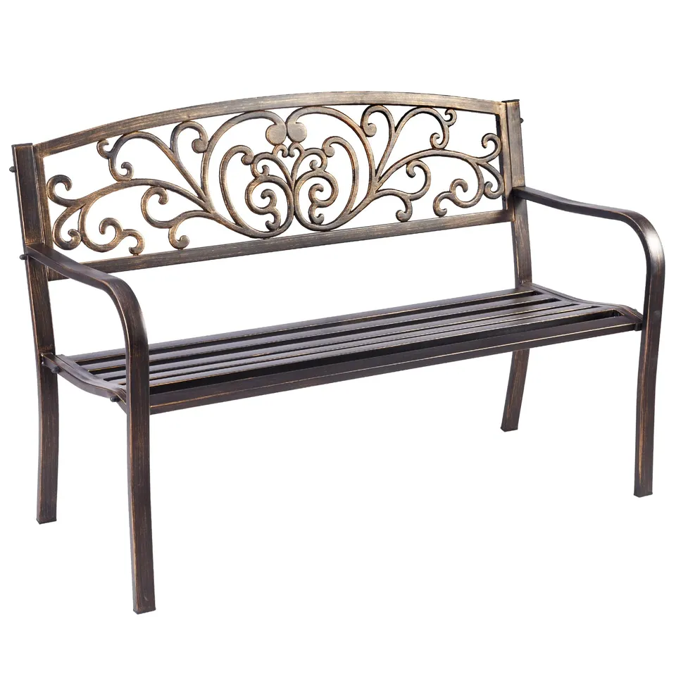 komfotteu-gartenbank-metall-antik-bronze-127x60x85-cm-bis-280-kg image 1