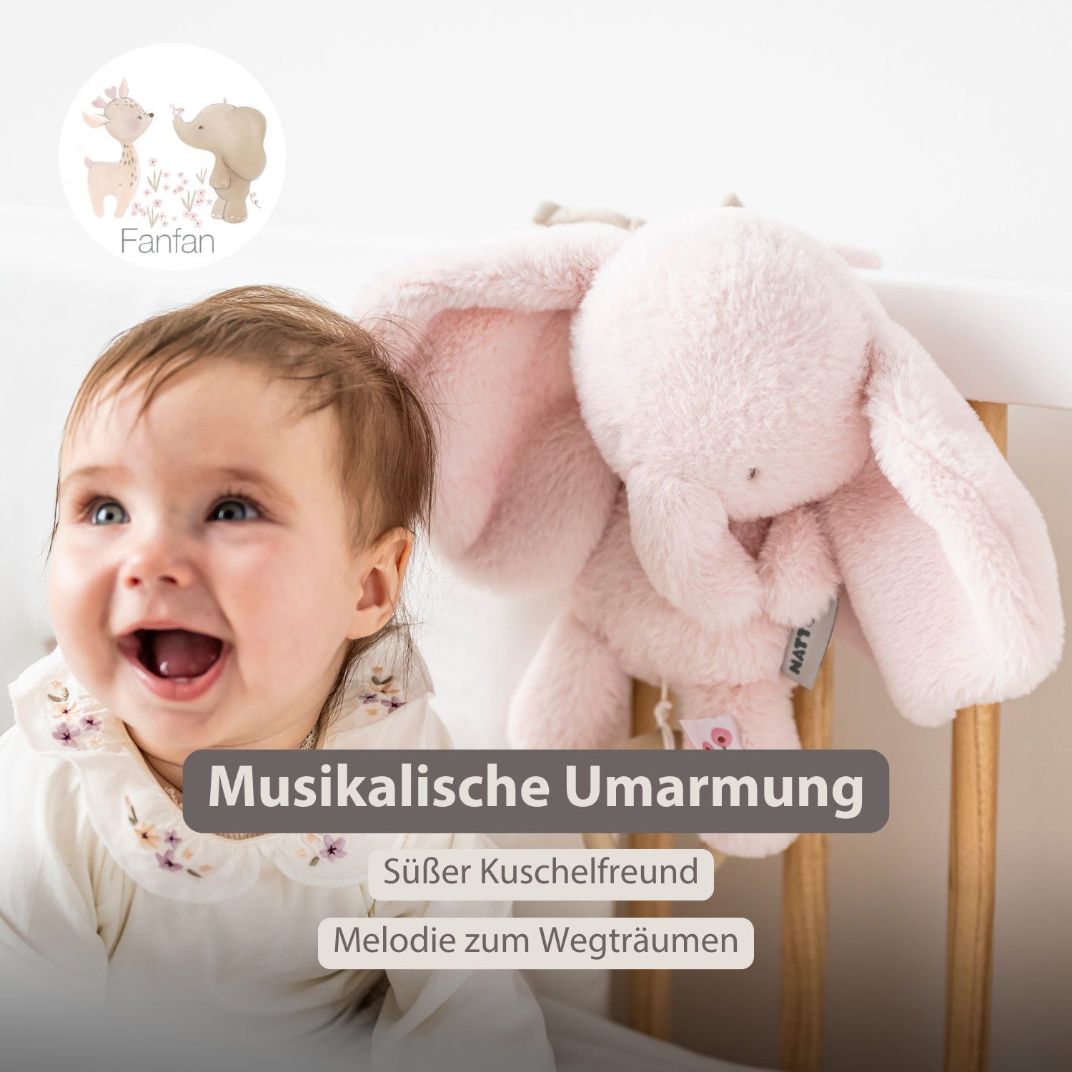nattou-fanfan-musikspieluhr-elefant-25-cm-rosa-kuscheltier-mit-musik image 2