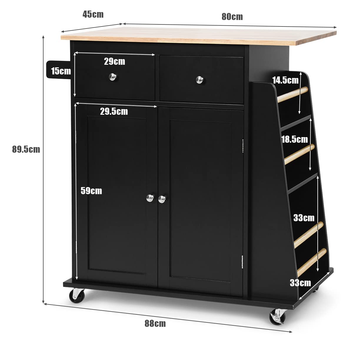 komfotteu-k-chenwagen-mit-arbeitsplatte-80x45-cm-k-cheninsel-auf-rollen-schwarz image 6
